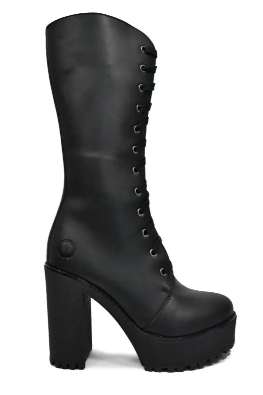 Altercore Damen vegan Stiefel Alexa Schwarz