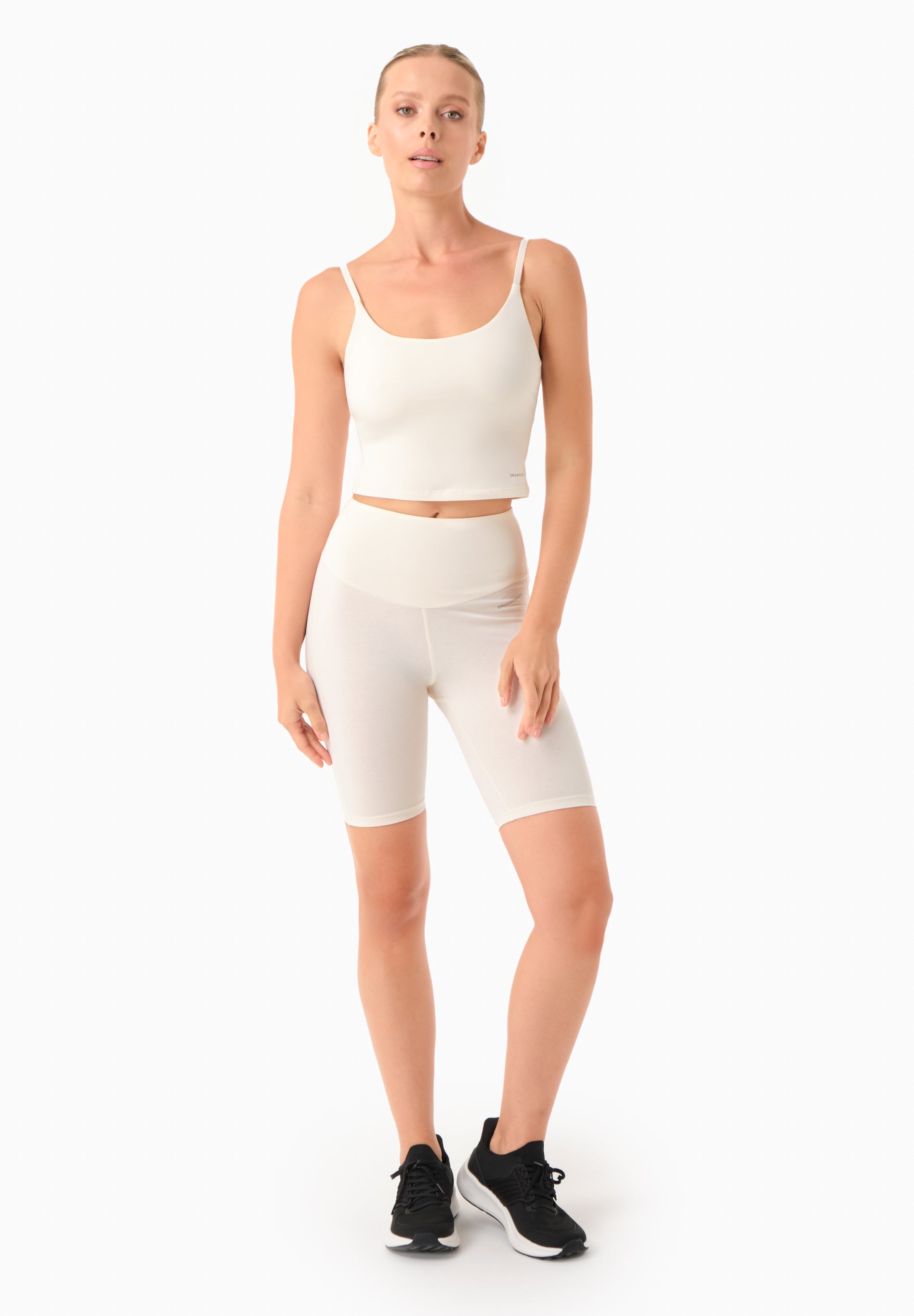 ORGANICATION womens vegan Crop Top Tarra Off White