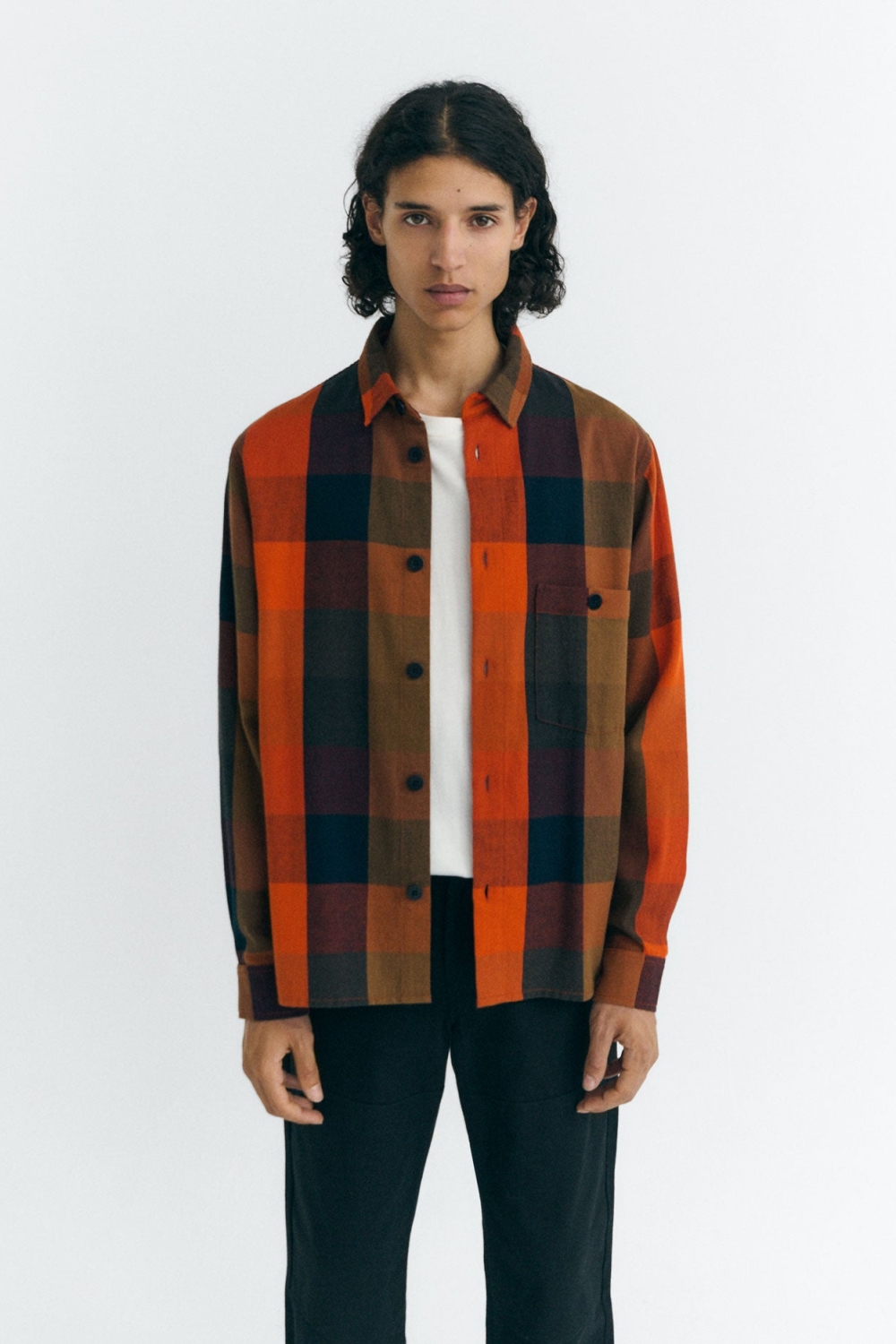 Thinking mu Herren vegan Shirt Theo Orange Flume