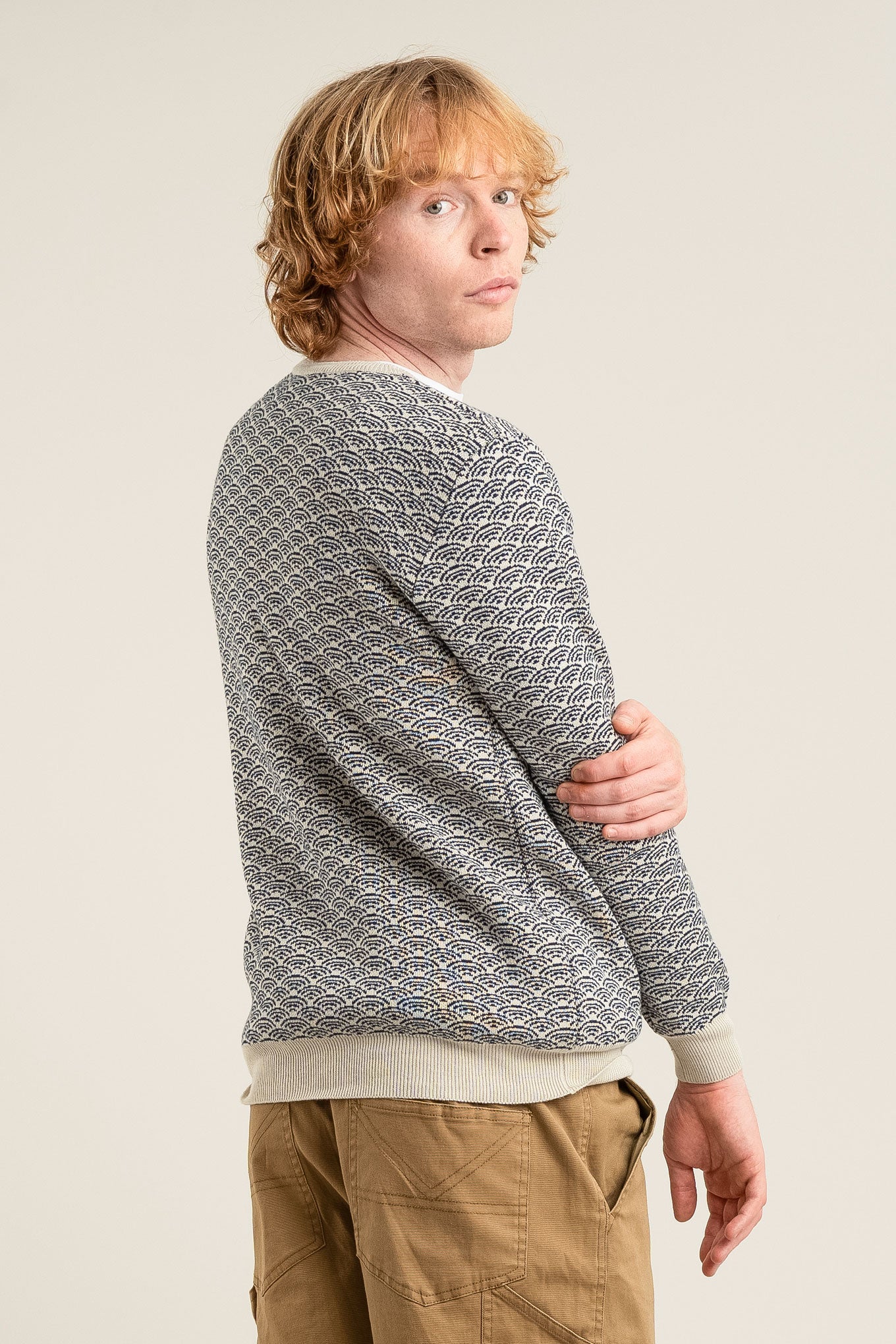 KOMODO men vegan Jumper Hakku Black / Cream