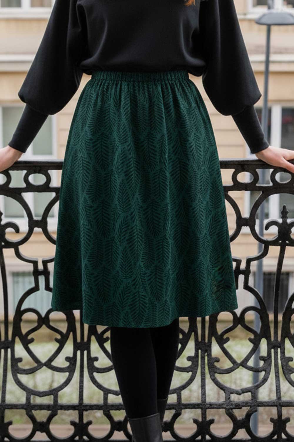 WiDDA womens vegan Skirt Sympla Petrol