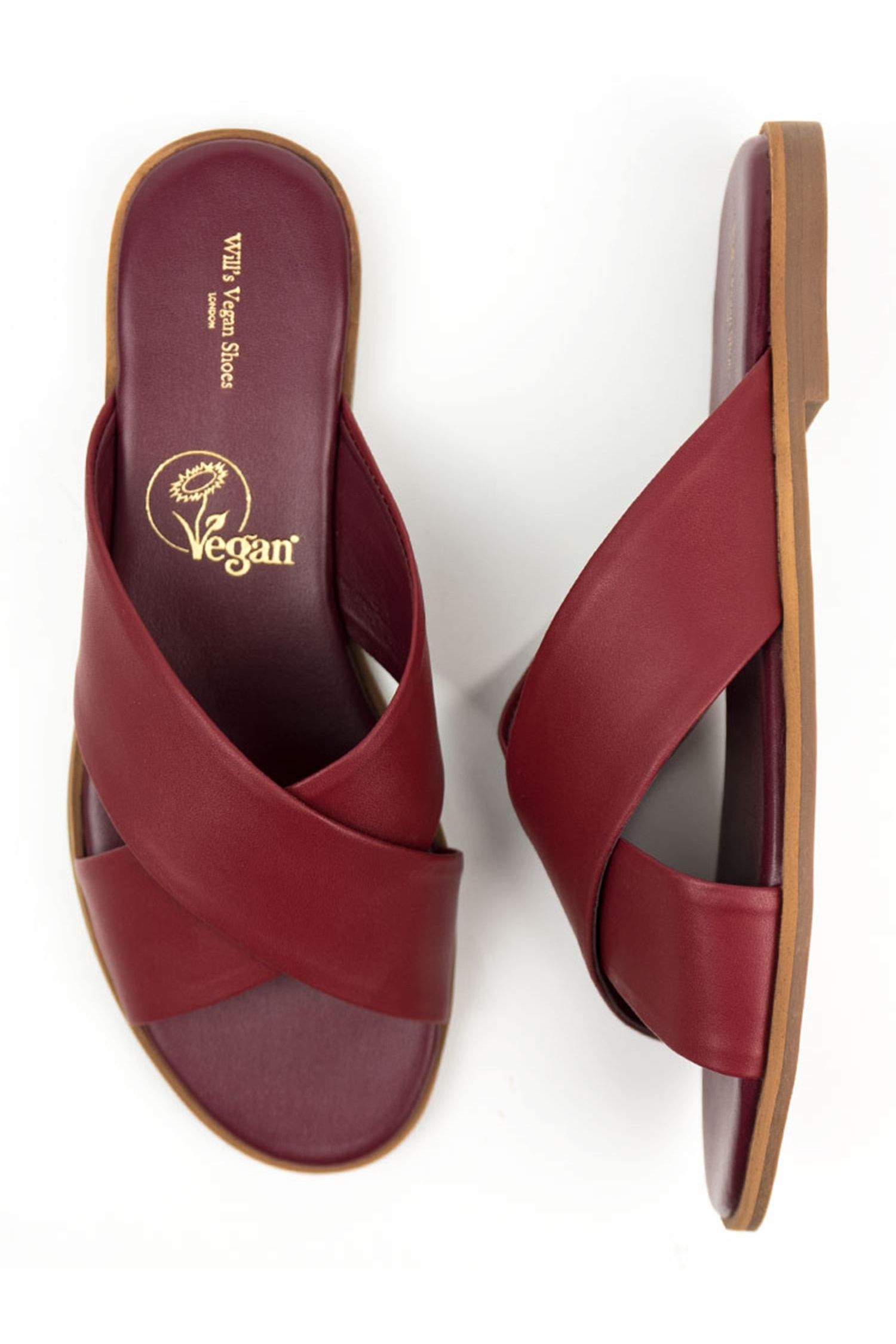 Will's Vegan Store womens vegan Slides Women Wine