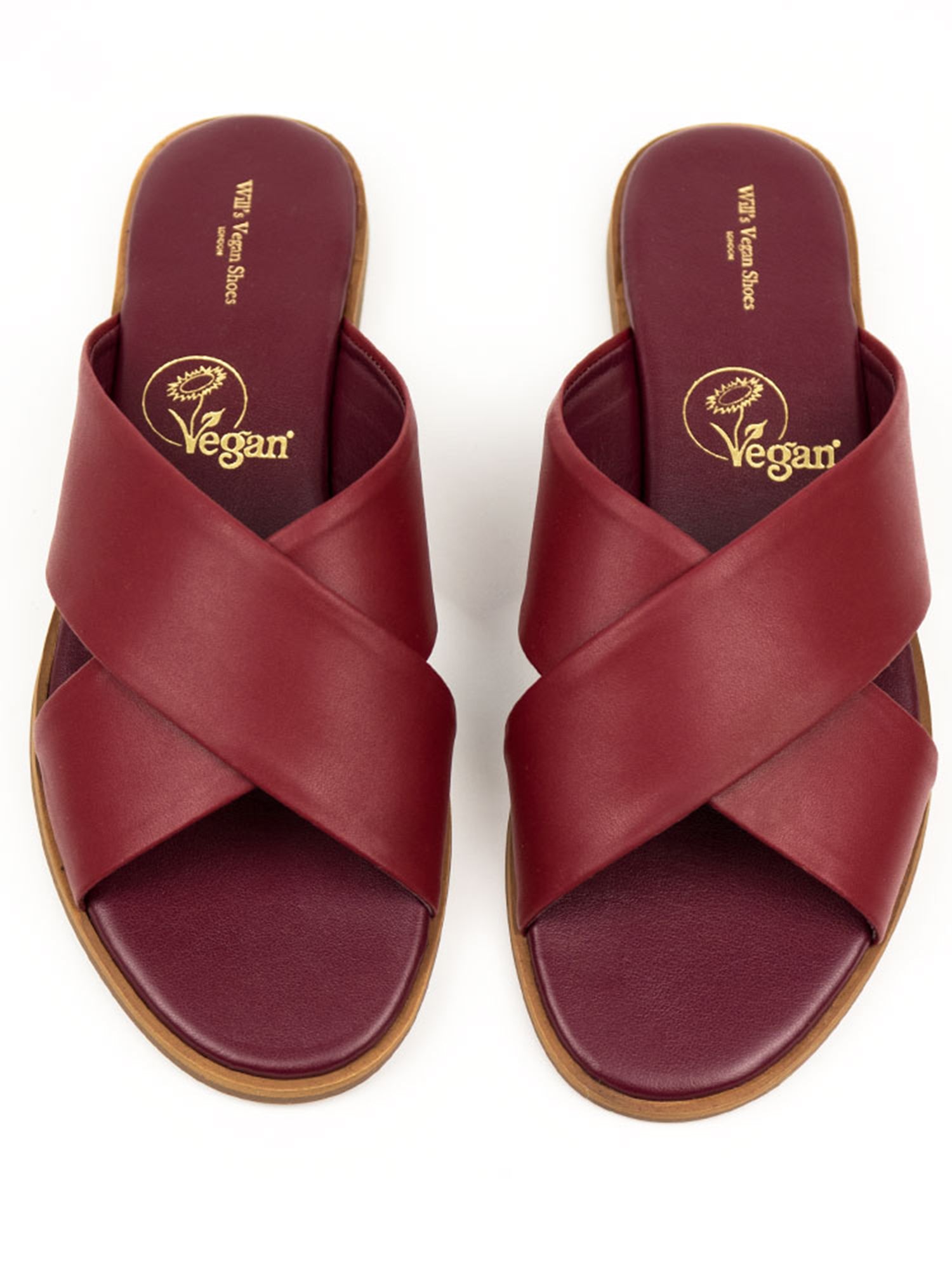 Will's Vegan Store womens vegan Slides Women Wine