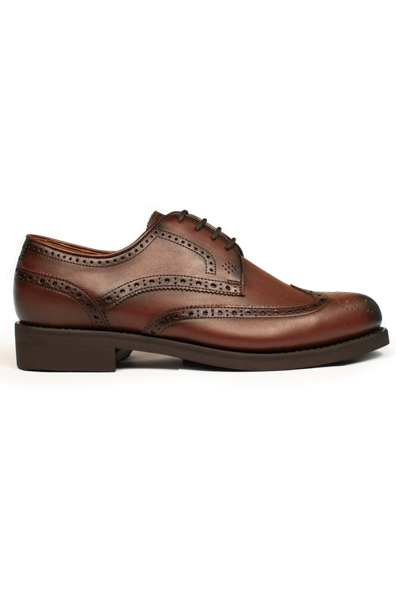 Image of Will's Vegan Store mannen vegan Heren Brogues Met Goodyear-Rand, Kastanjebruine Afwerking.