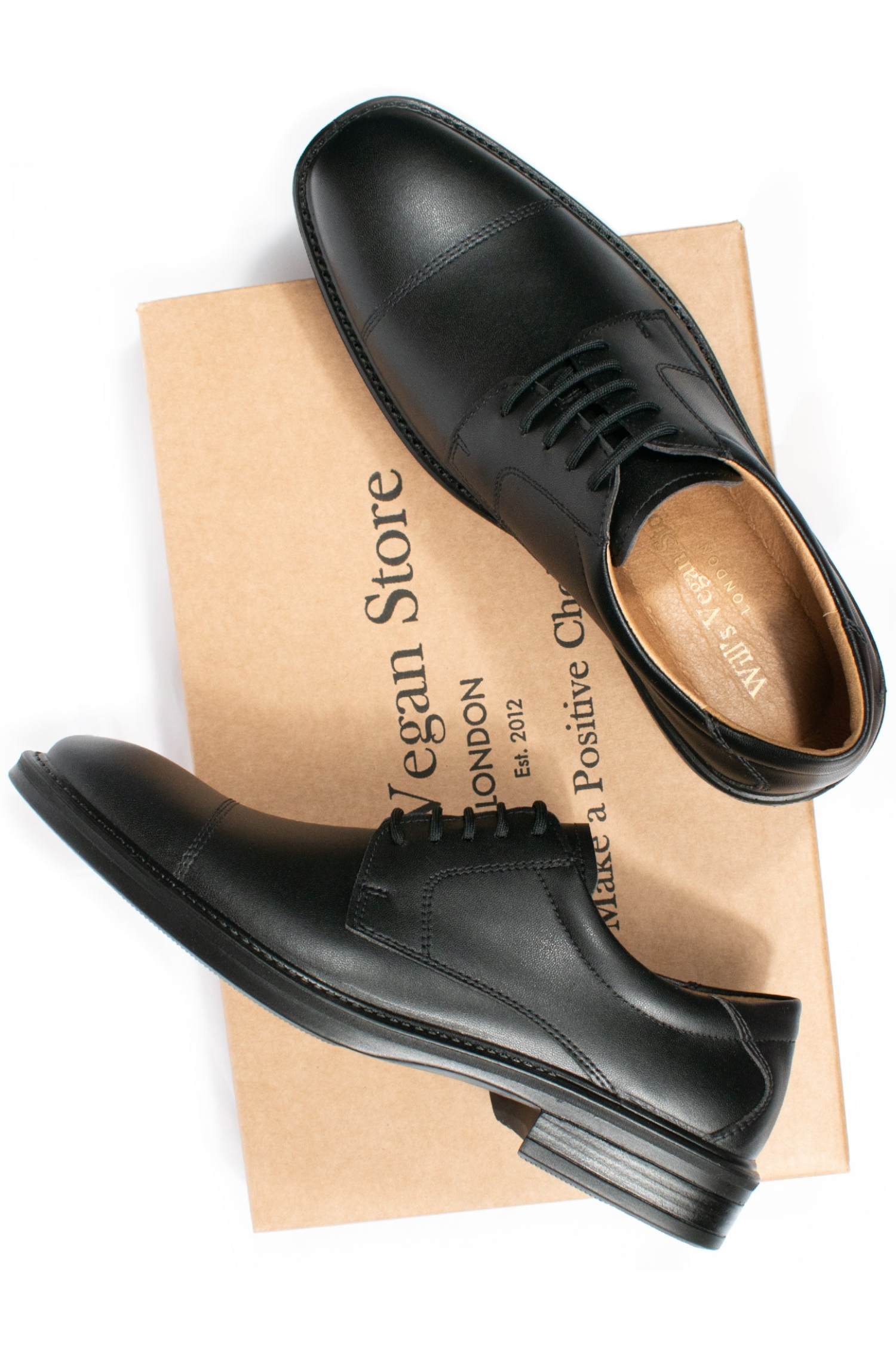 Image of Will's Vegan Store mannen vegan Waterdichte Herenderbyschoenen In Zwart.