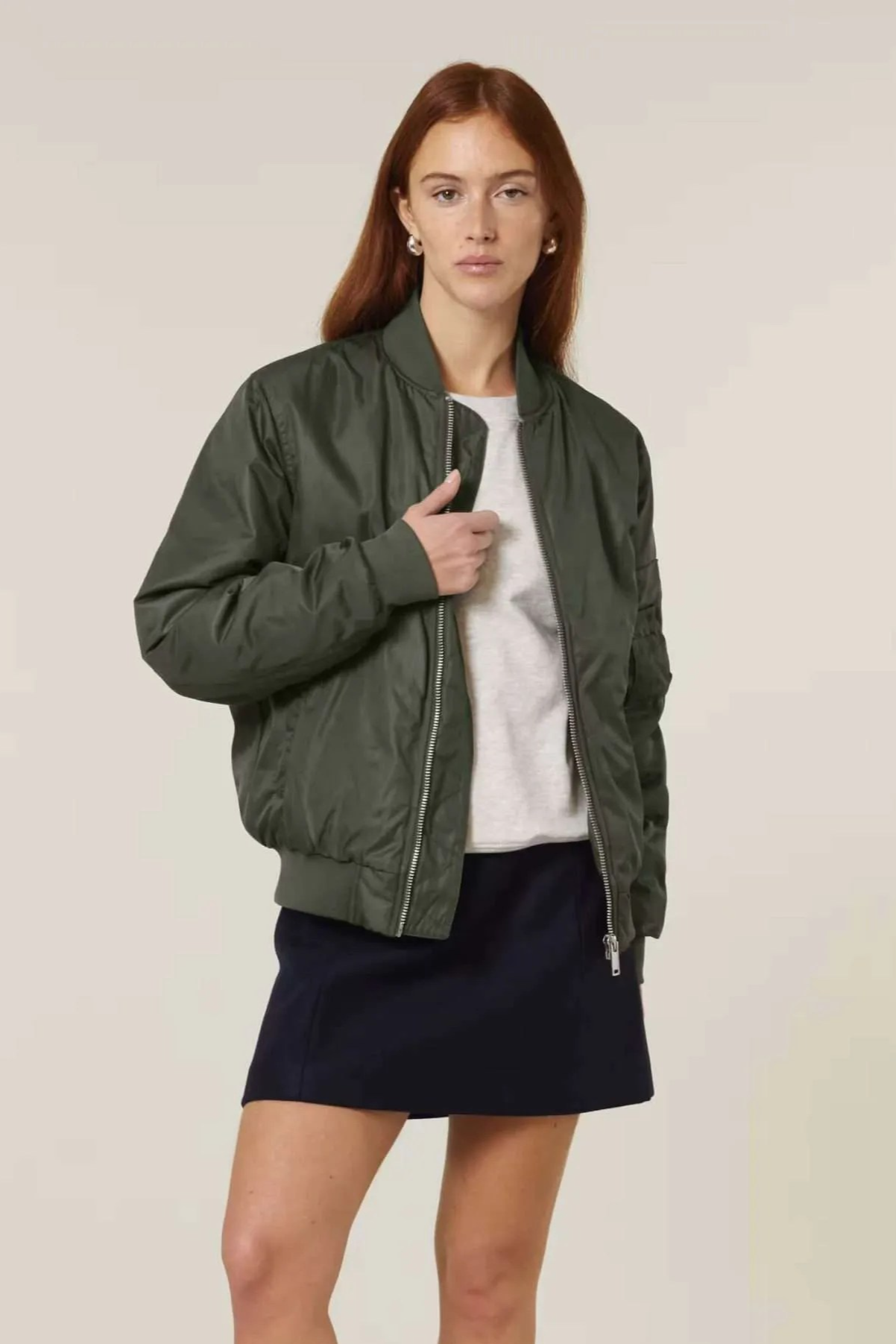 Image of IT'S PAWSOME mannen vegan Jas The Basics Legergroen