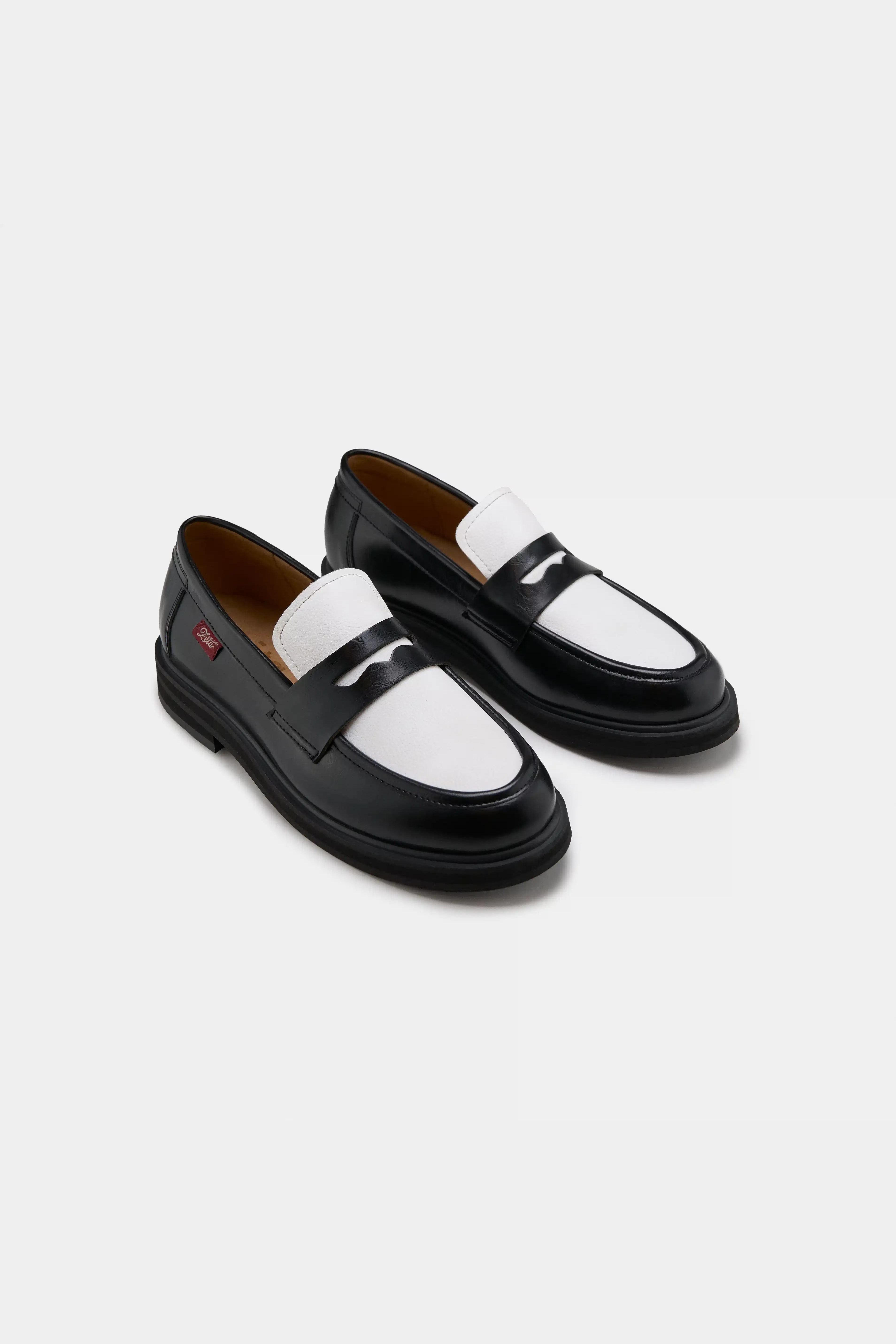 Image of Zèta mannen vegan Loafers Unisex Douro Zwart & Wit