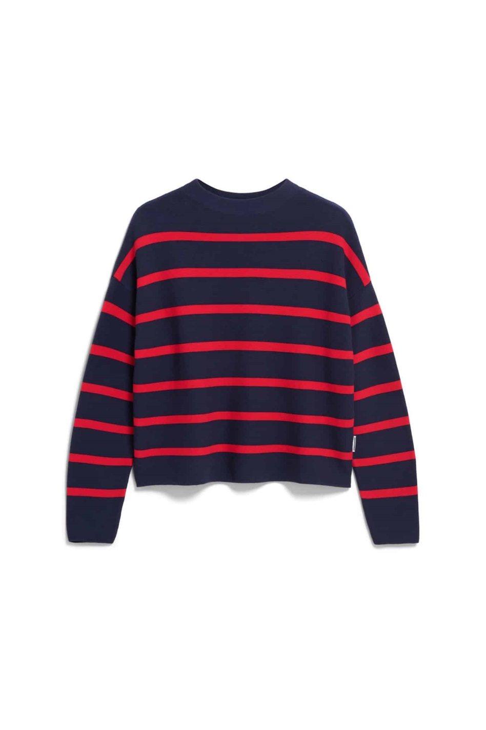 Image of ARMEDANGELS dames vegan Trui Merinaa Links Blauw