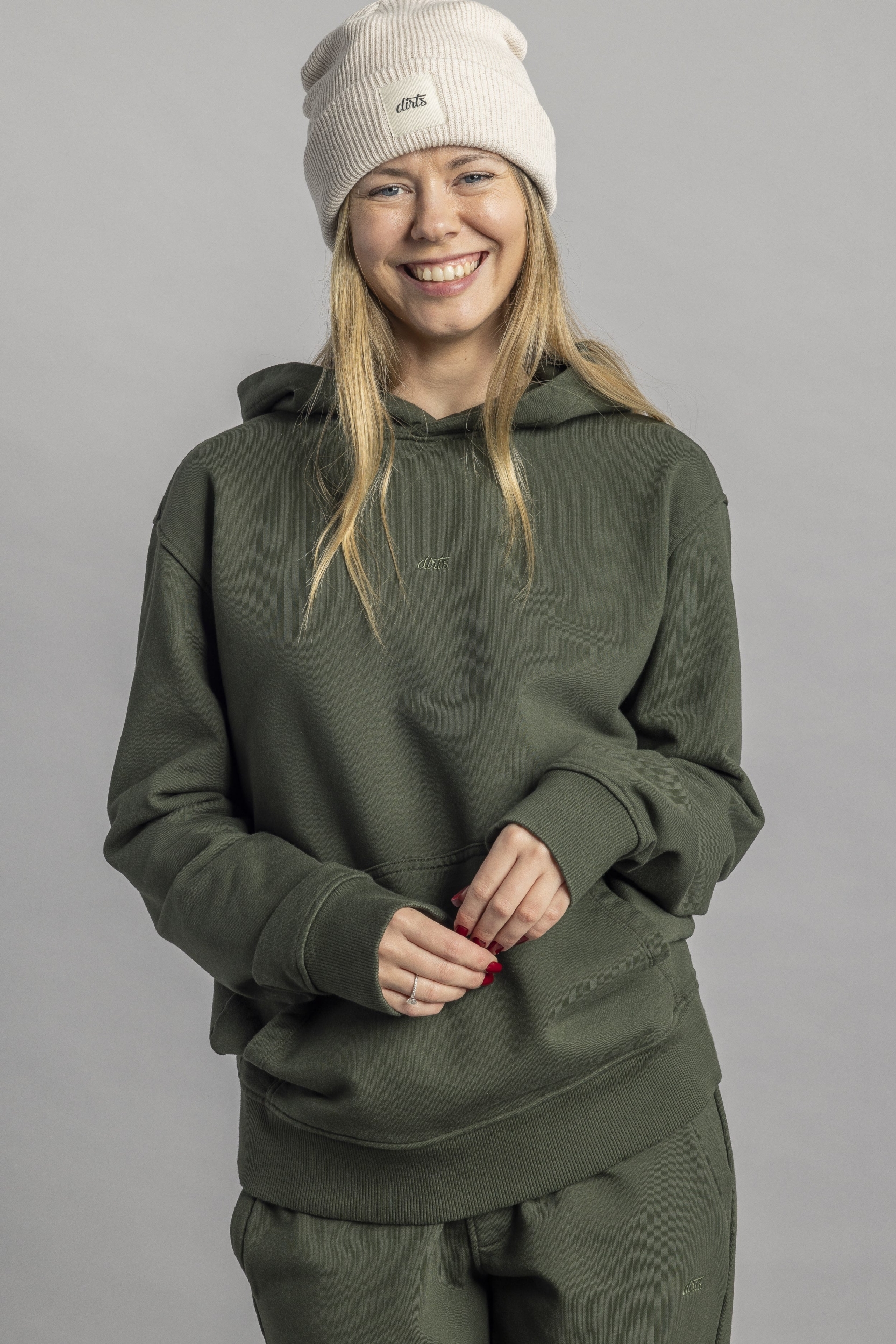 DIRTS Herren vegan Hoodie Classic Moosgrün