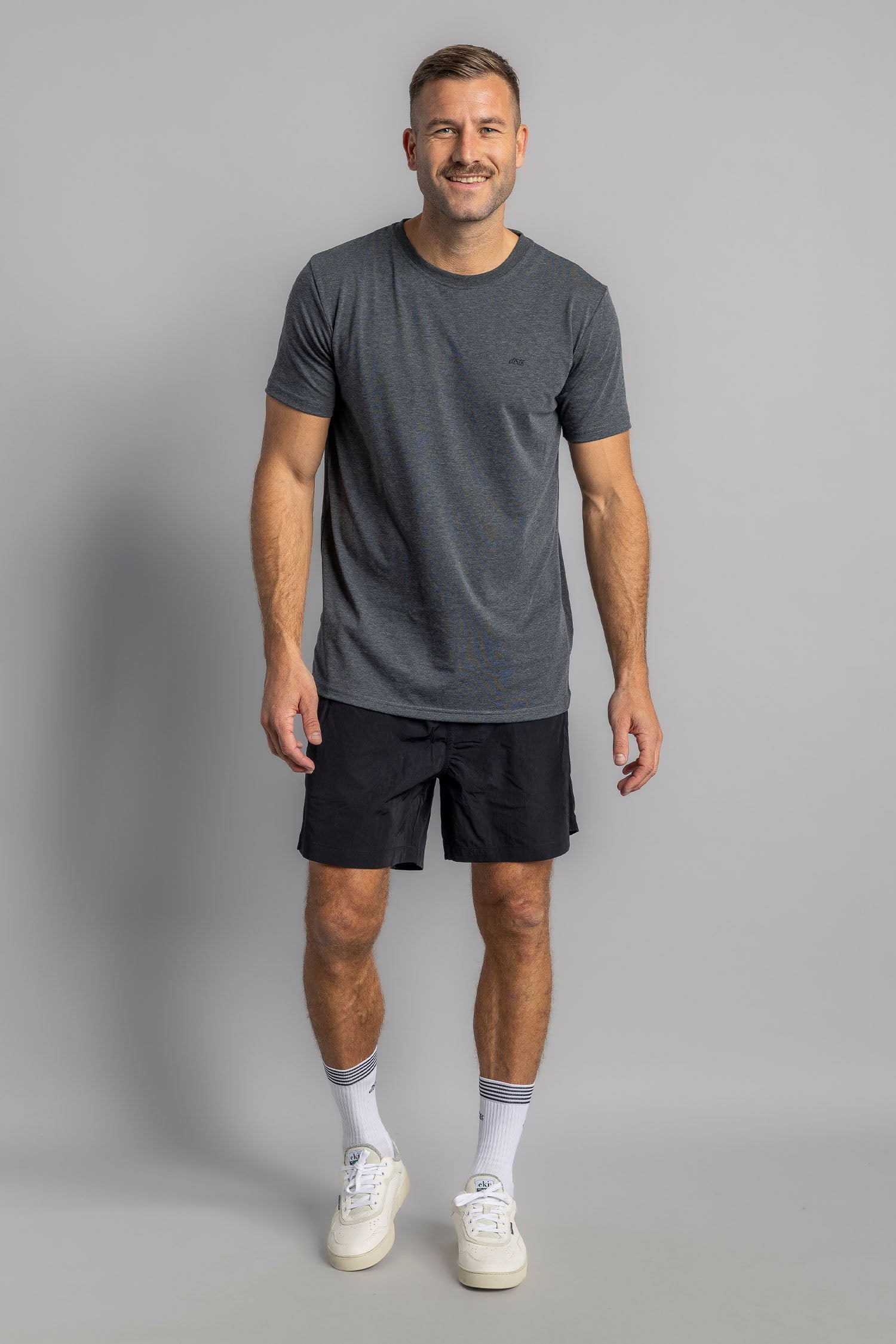 DIRTS men vegan T-Shirt Classic Athletic Black Melange