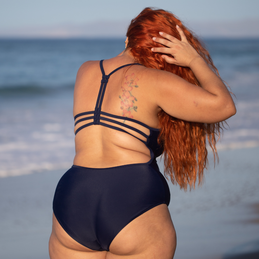 Inaska womens vegan Swimsuit Multiway Chill Dark Blue