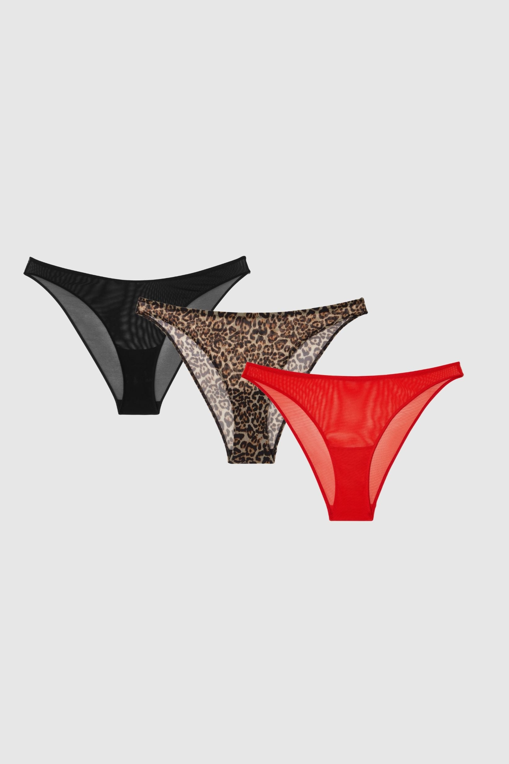 Image of Understatement dames vegan Multipack 3x Slips Mesh Multicolor