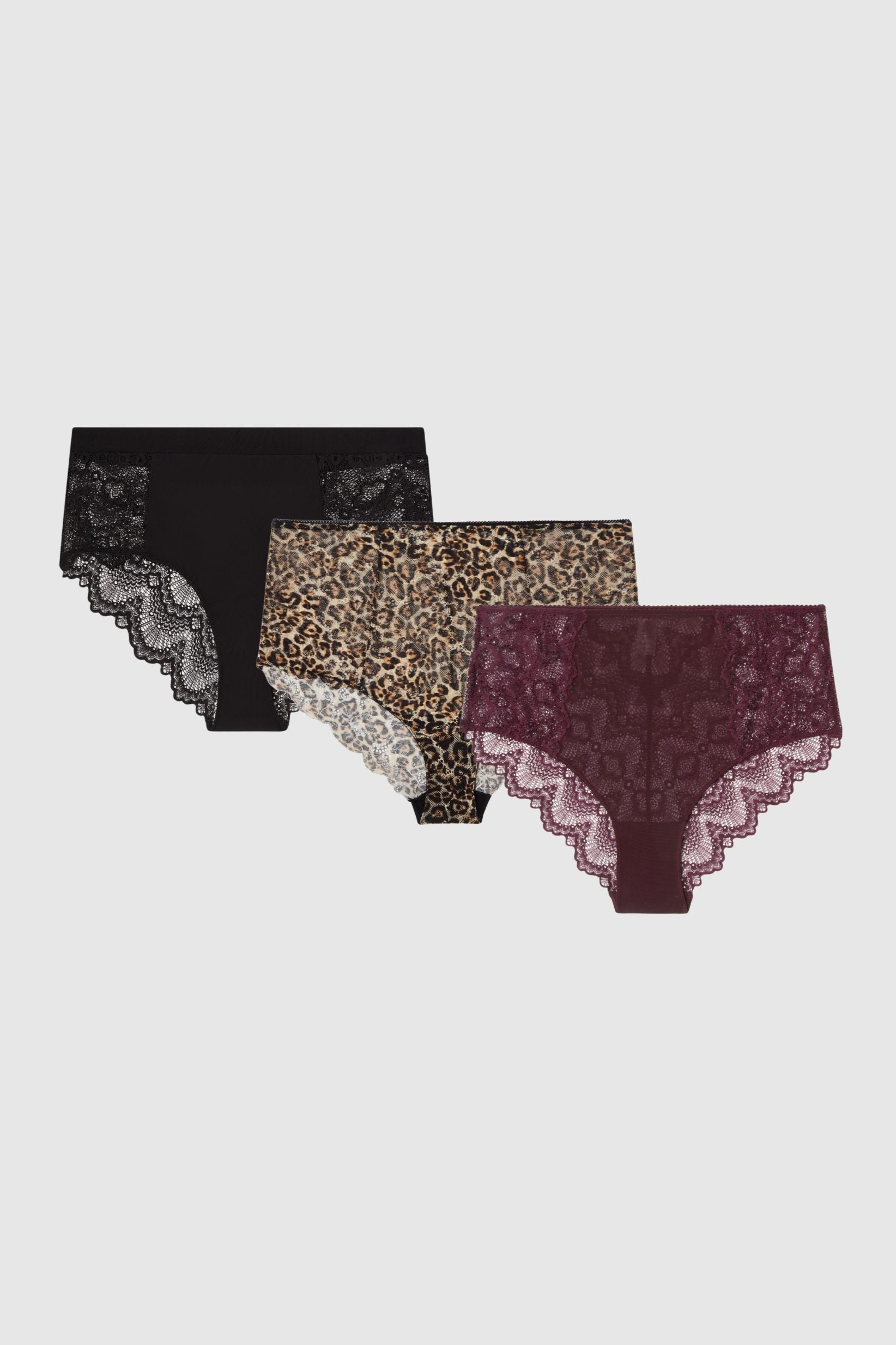 Image of Understatement dames vegan Multipack 3x Slips Lace Highwaist Multicolor