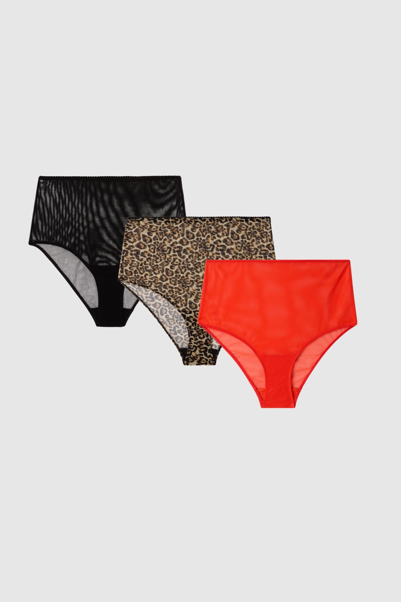 Image of Understatement dames vegan Multipack 3x Slips Mesh Highwaist Multicolor