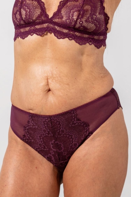 Understatement womens vegan Briefs Lace Cheeky Cherry