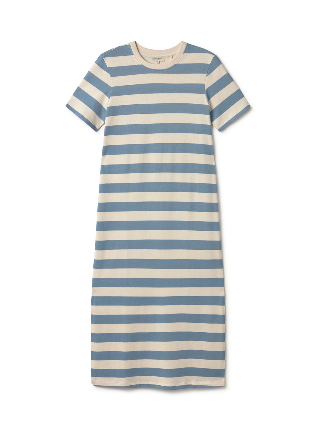 TWOTHIRDS womens vegan Dress Lettermore Blue Stripes
