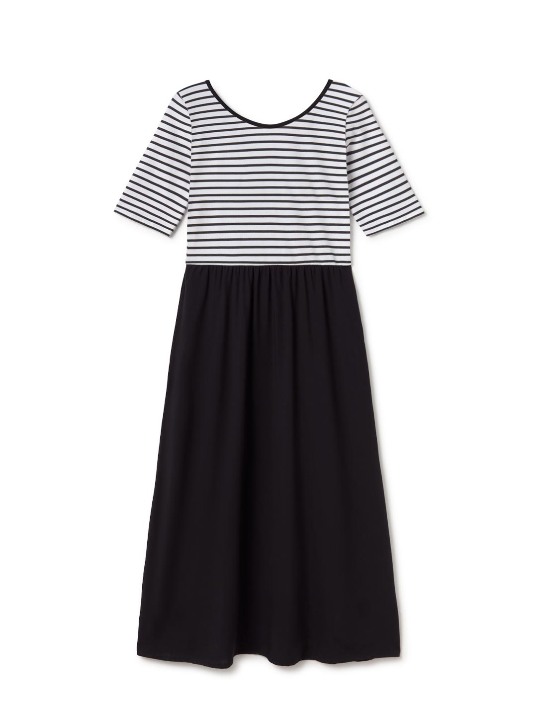 TWOTHIRDS womens vegan Dress Kalaheo Black & White Striped
