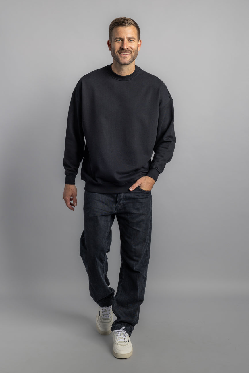 DIRTS men vegan Sweatshirt Oversized Black