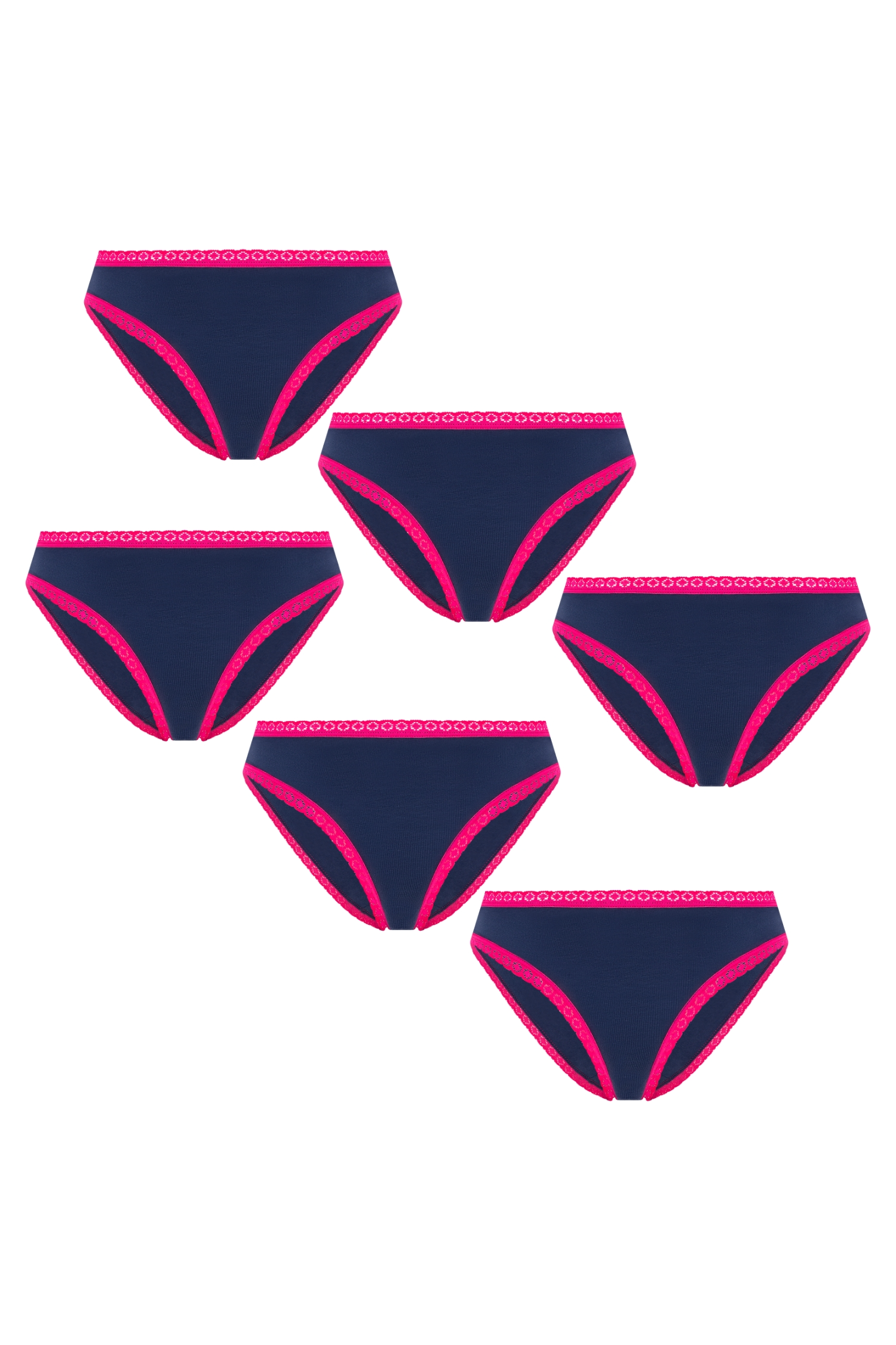 Image of Albero Natur dames vegan Multipack 6x Slips Donkerblauw