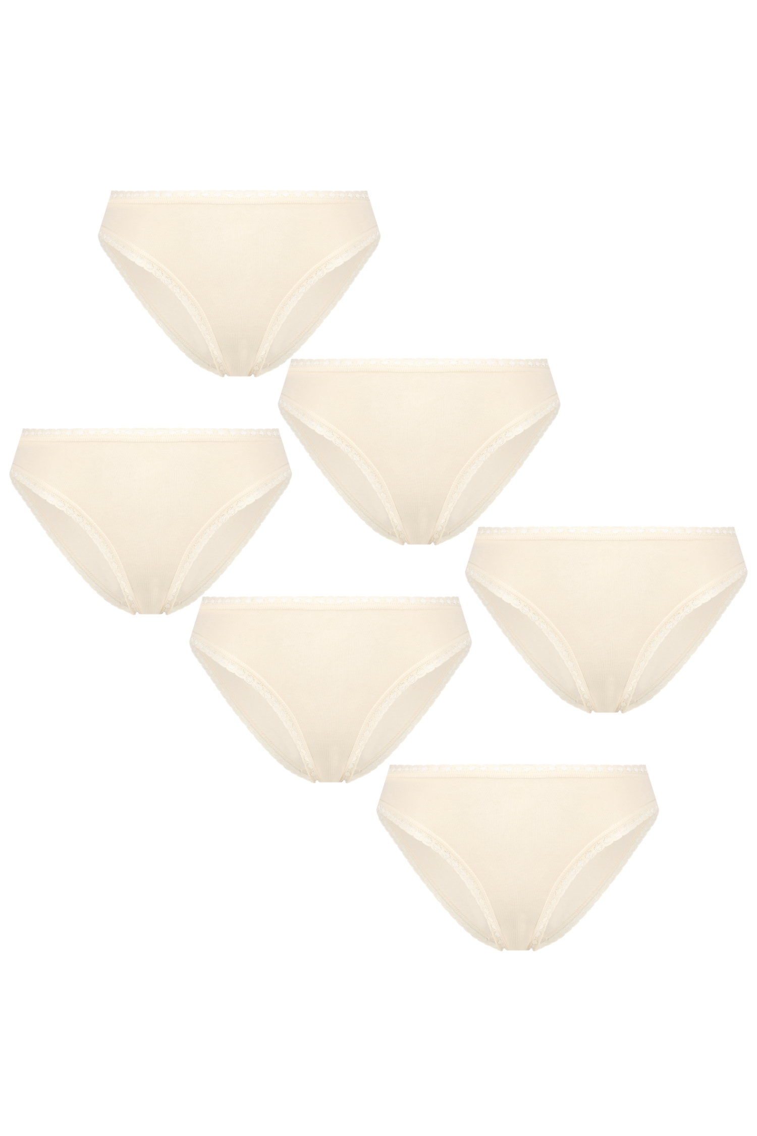 Image of Albero Natur dames vegan Multipack 6x Slips Crème