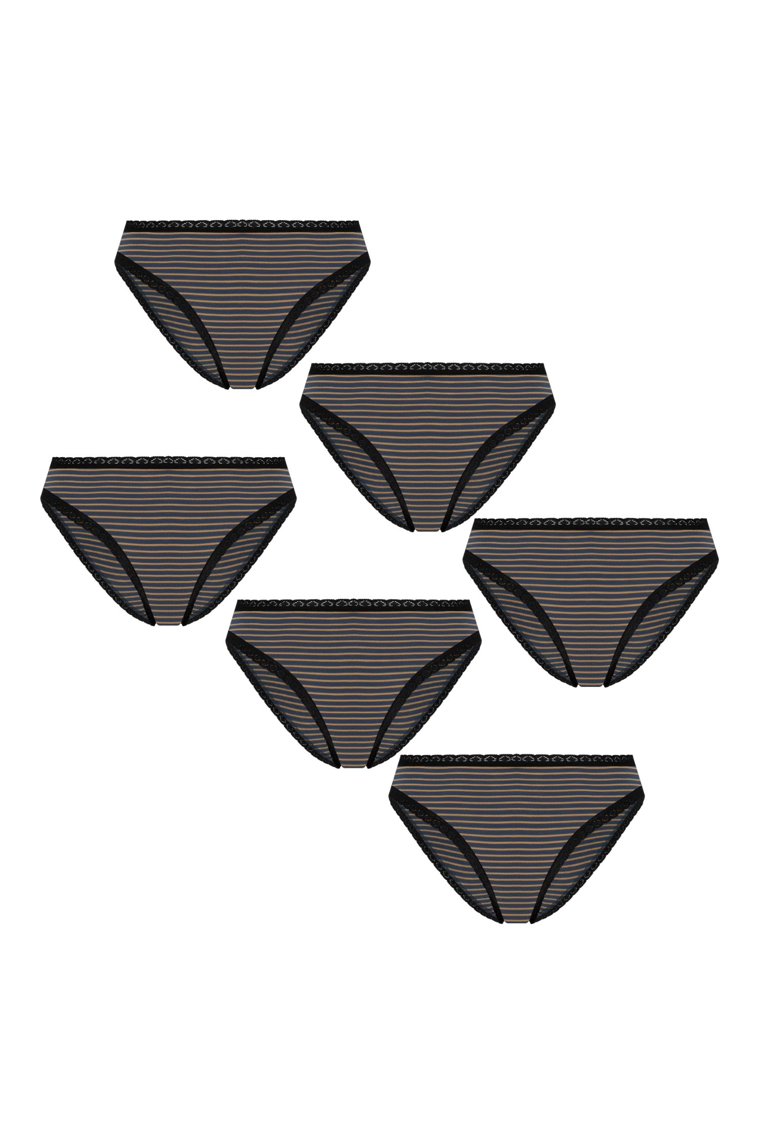 Image of Albero Natur dames vegan Multipack 6x Slips Indigo Ginger