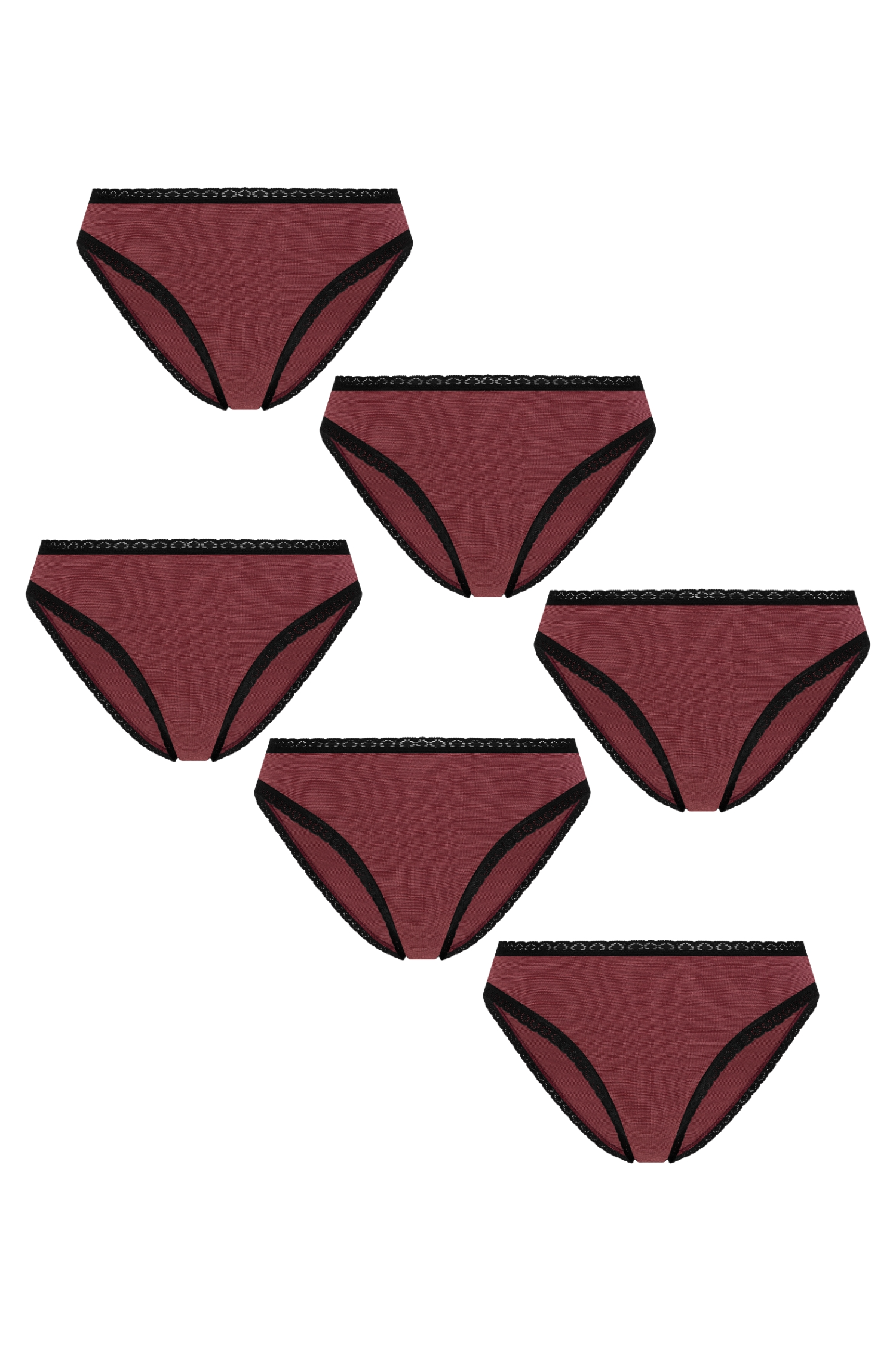 Image of Albero Natur dames vegan Multipack 6x Slips Koffie En Roest