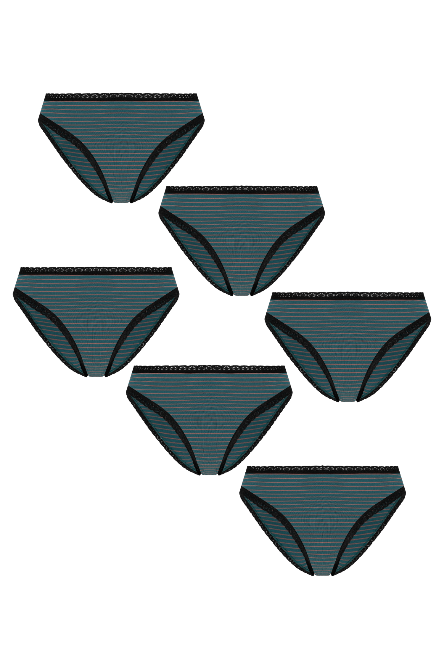 Image of Albero Natur dames vegan Multipack 6x Slips Fir And Red