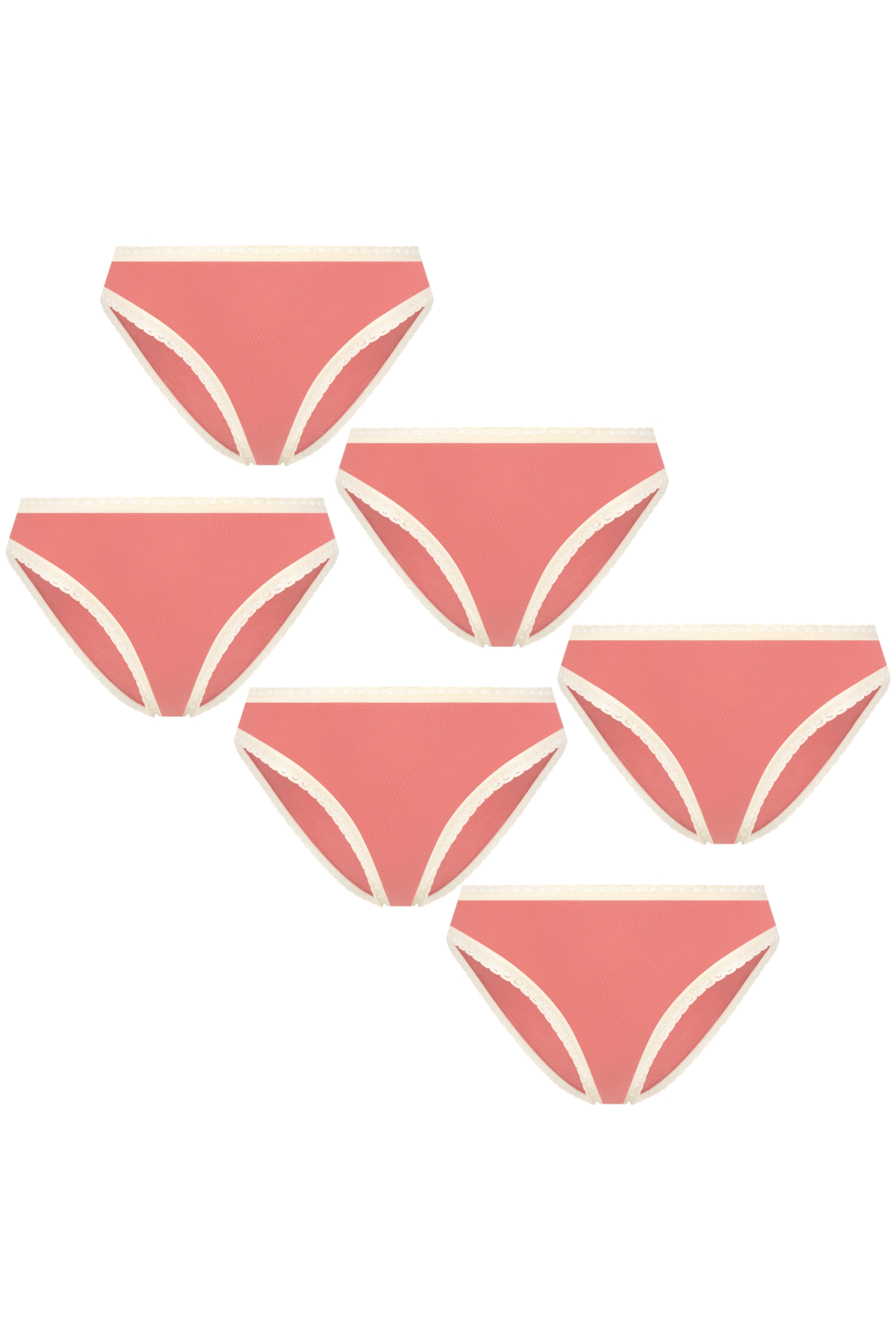 Image of Albero Natur dames vegan Multipack 6x Slips Pastel Roze