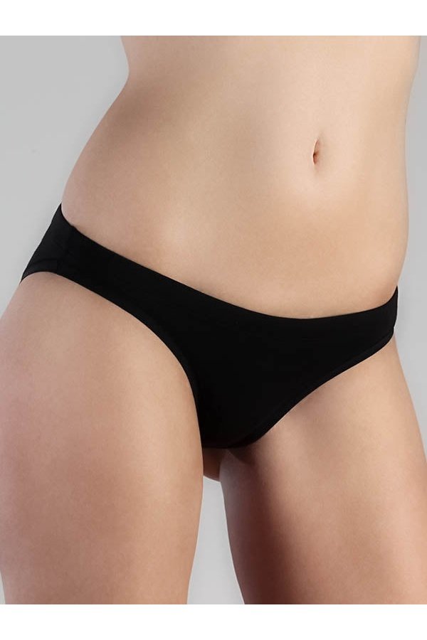 Evermind womens vegan Multipack 2x Briefs Without Lace Black