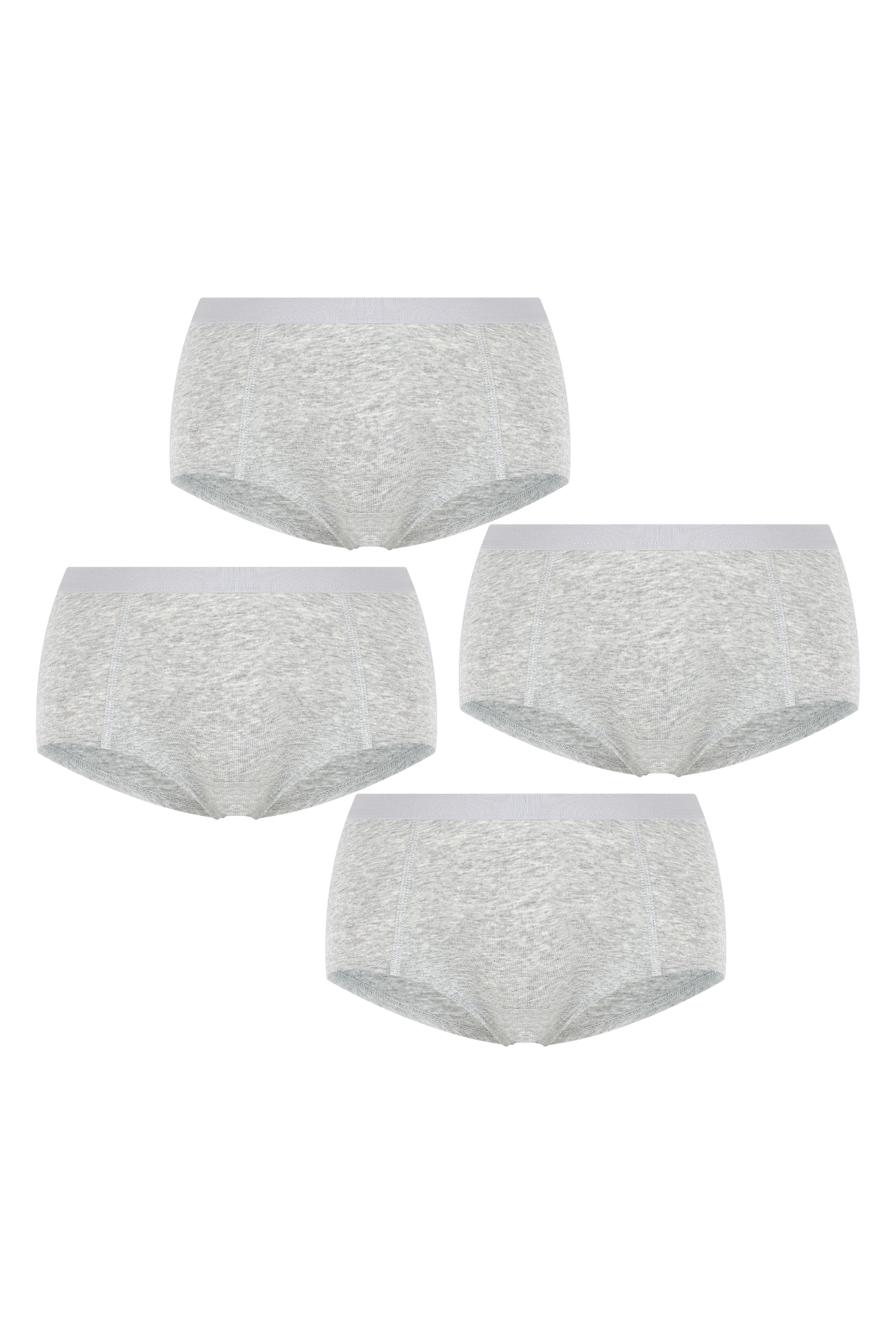 Image of Albero Natur dames vegan Multipack 4x Slips Lichtgrijs