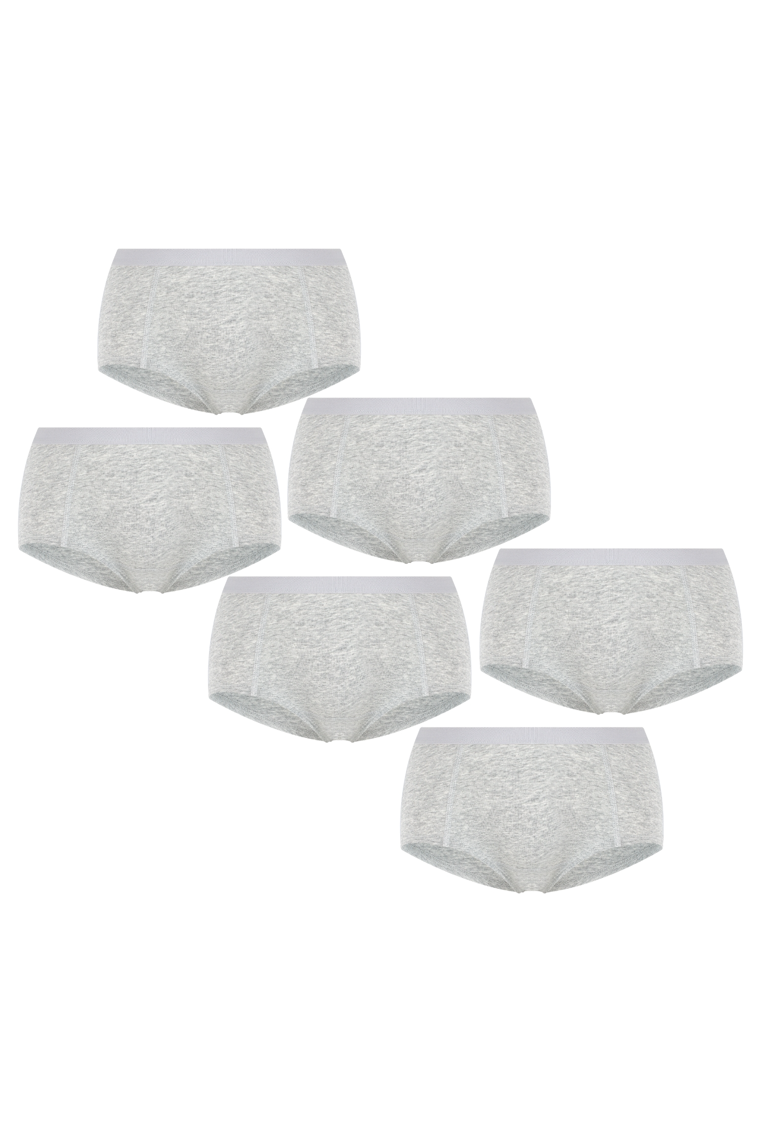 Image of Albero Natur dames vegan Multipack 6x Slips Lichtgrijs