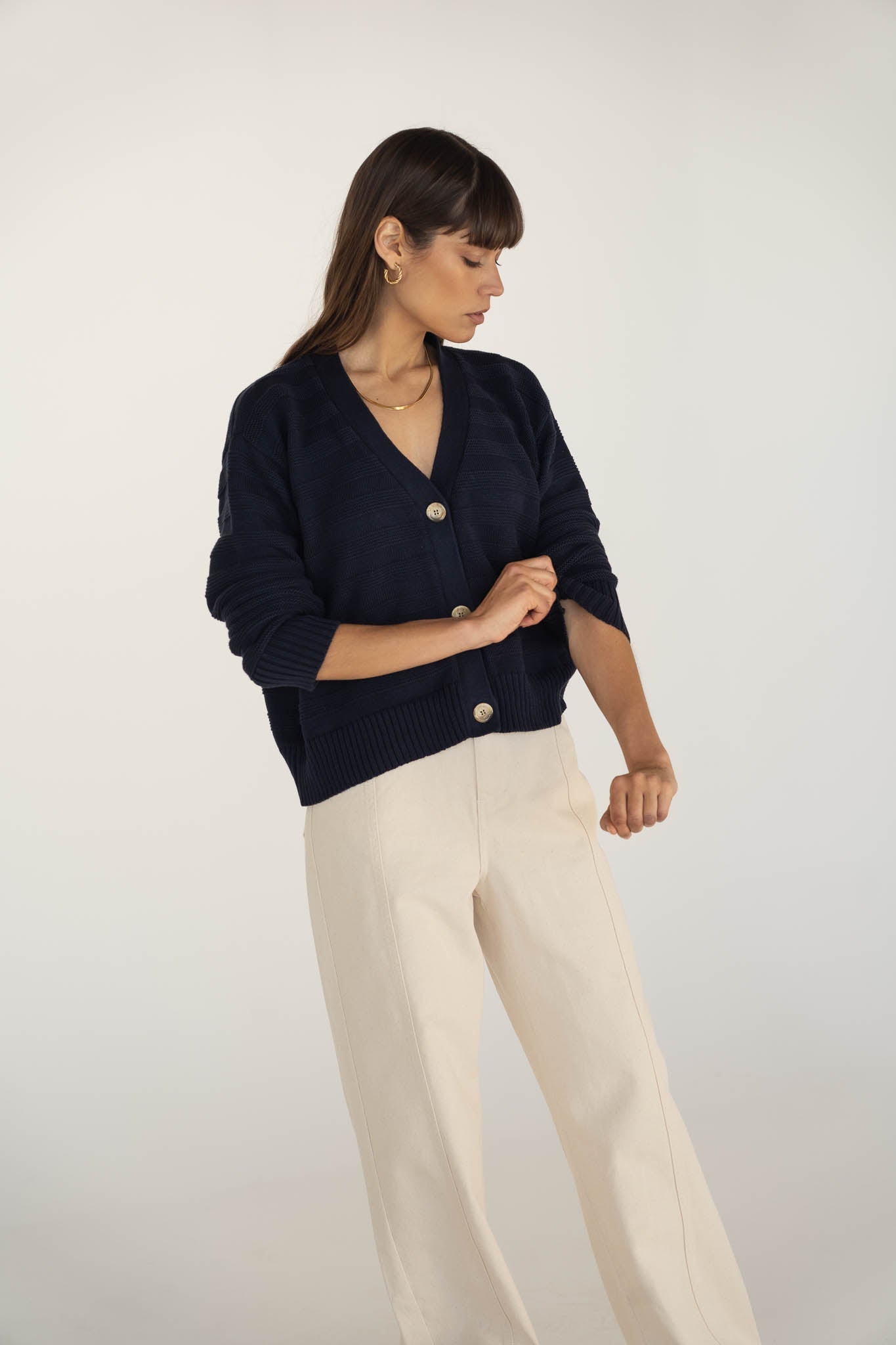 NÃ¤z womens vegan Cardigan Sophia Navy