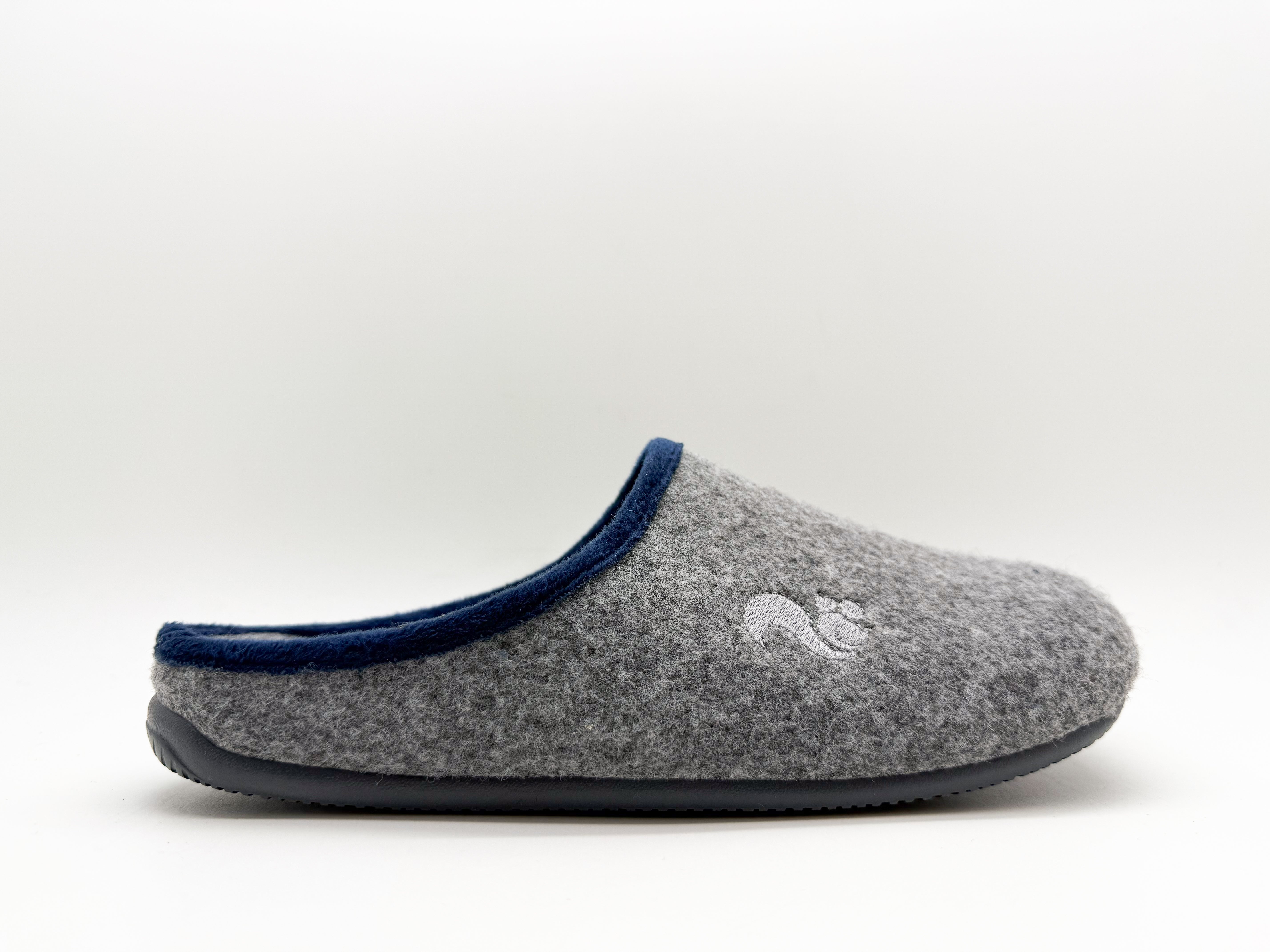 thies womens vegan Slippers Piping Grey