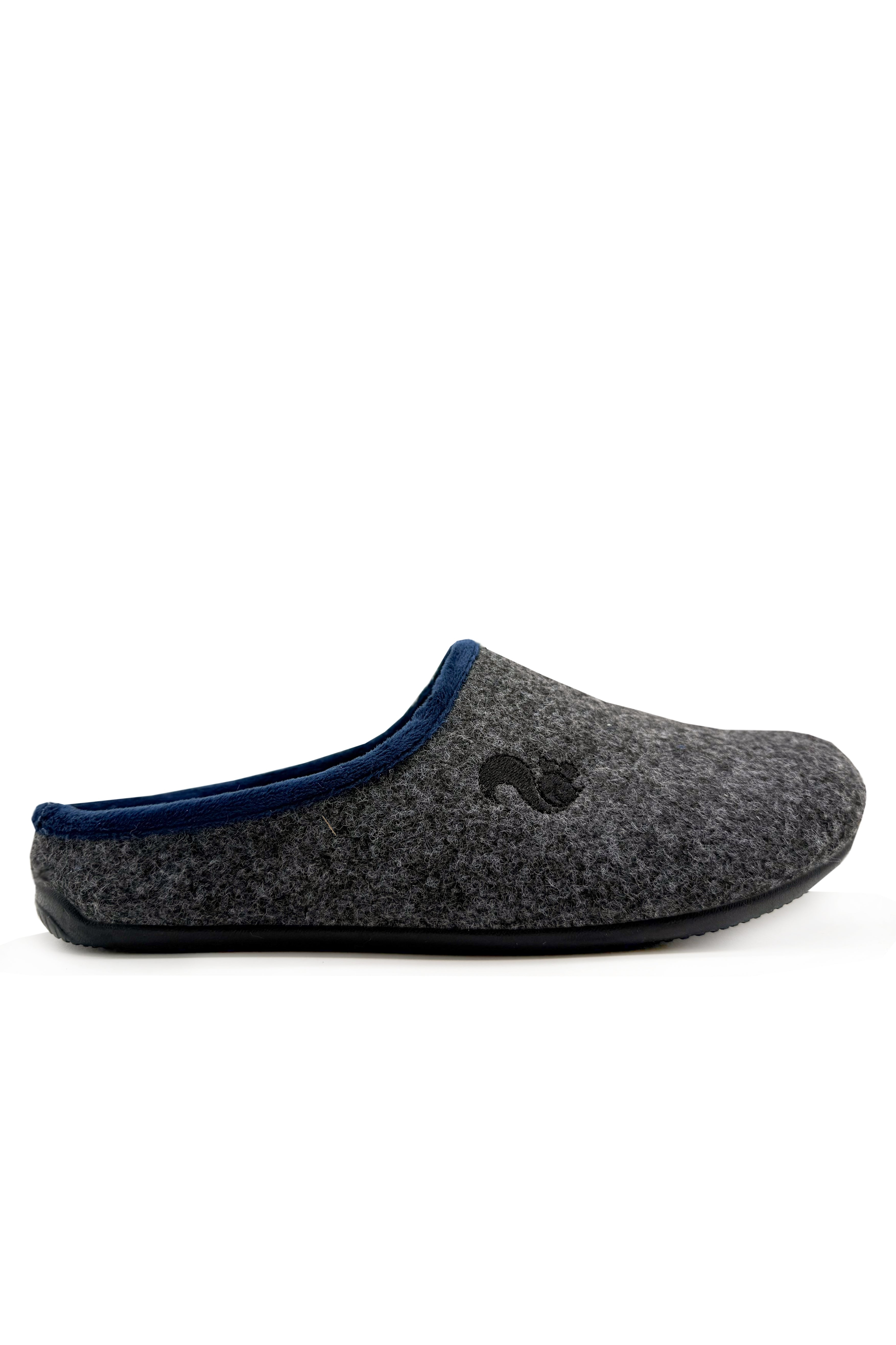 thies men vegan Slippers Piping Dark Grey/Navy