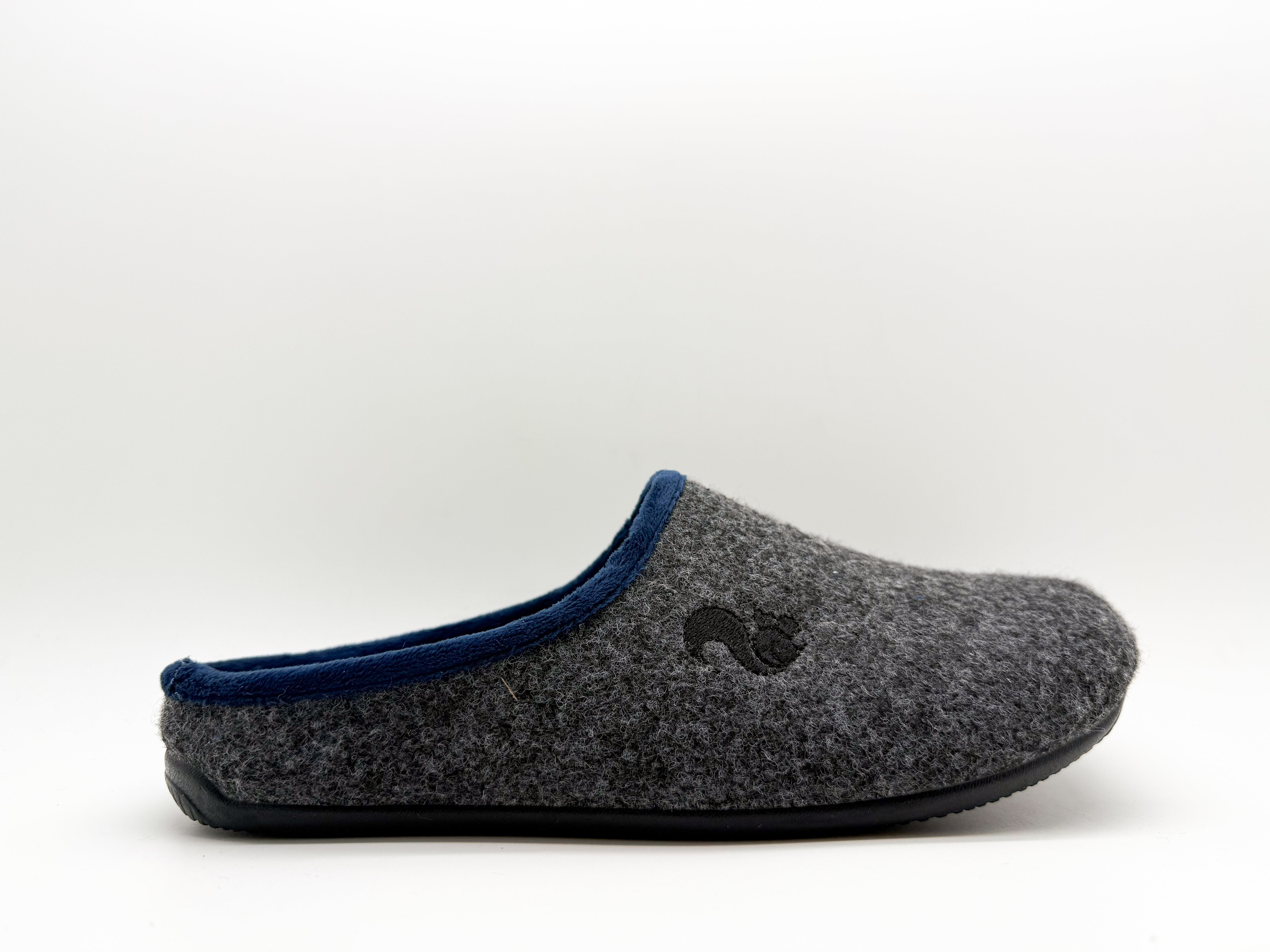 thies men vegan Slippers Piping Dark Grey/Navy