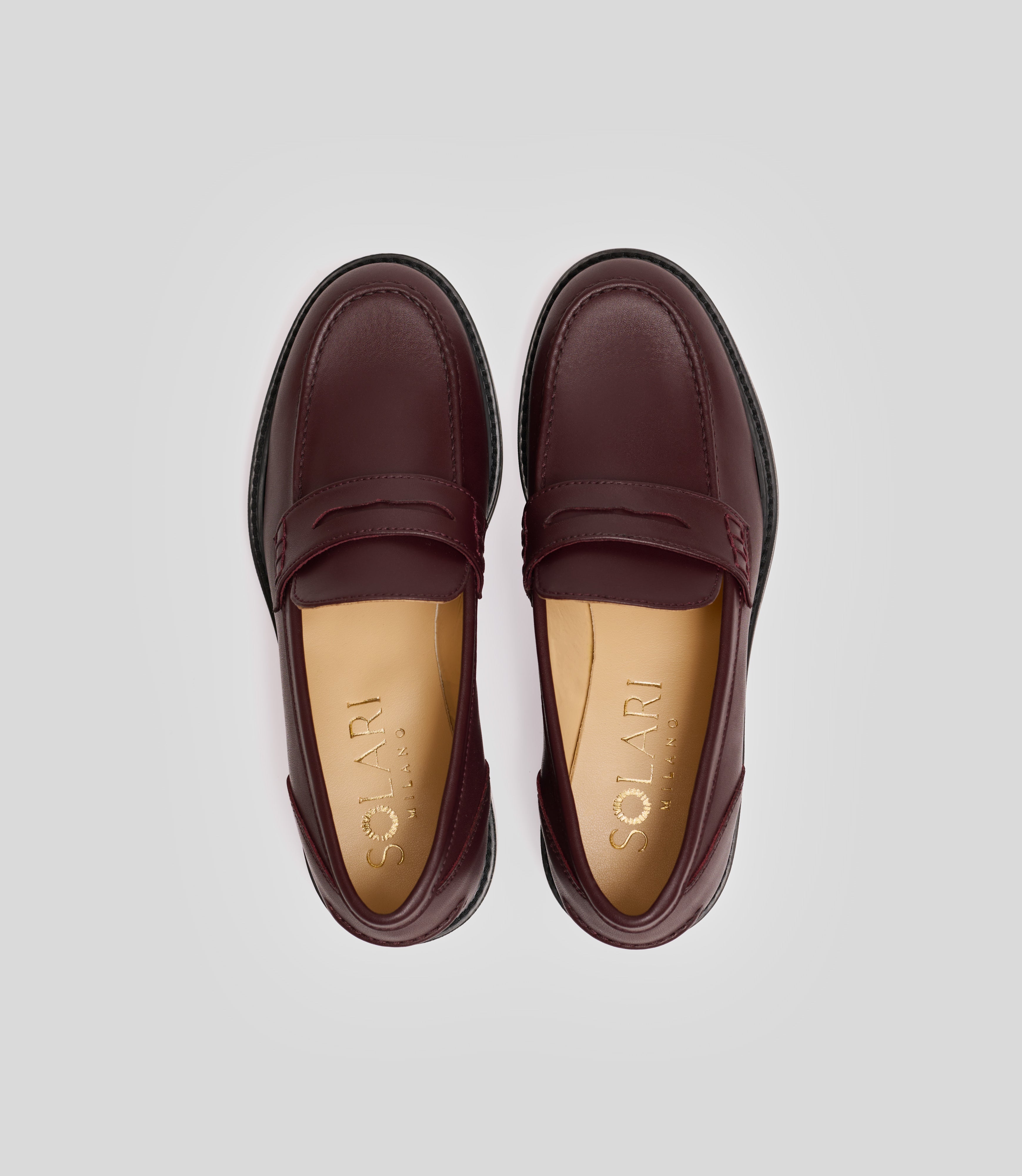 Solari Milano Loafers Bourgondië