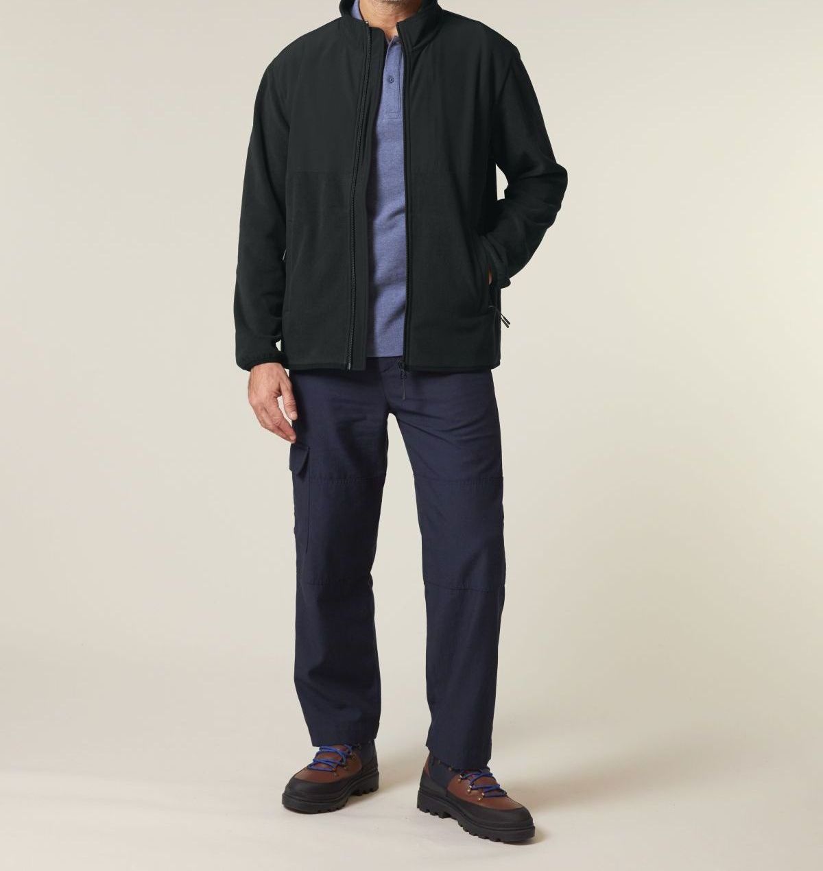 UNIPOLAR Fleece Jacket Treks Model Black