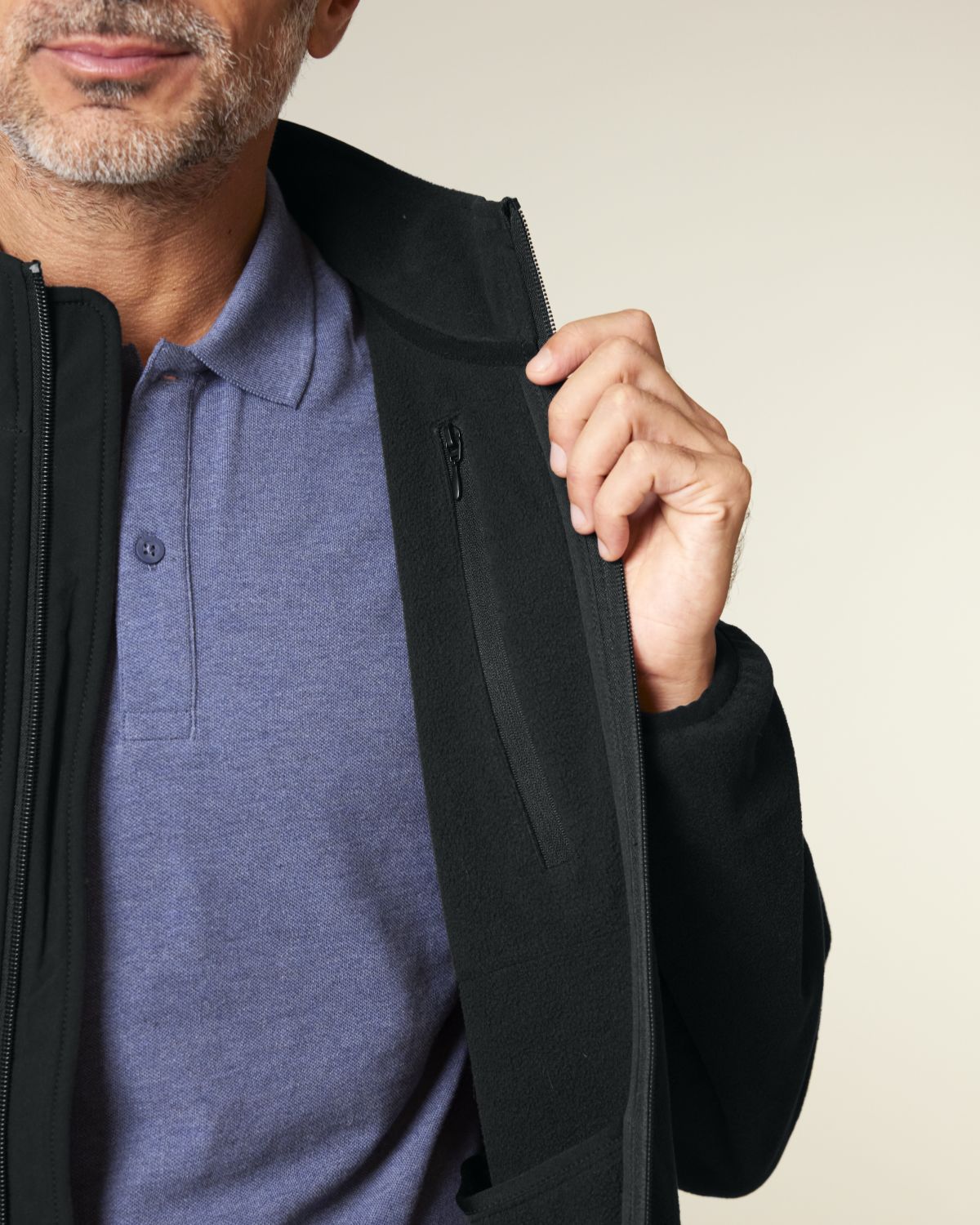 UNIPOLAR Fleece Jacket Treks Model Black