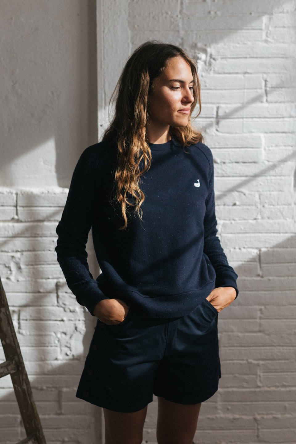 TWOTHIRDS Damen vegan Sweatshirt Santa Fe Navy