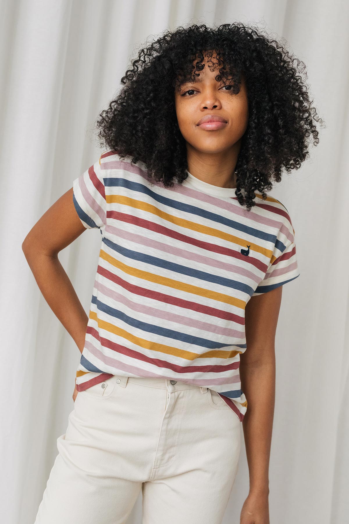 TWOTHIRDS womens vegan T-Shirt Arena Striped