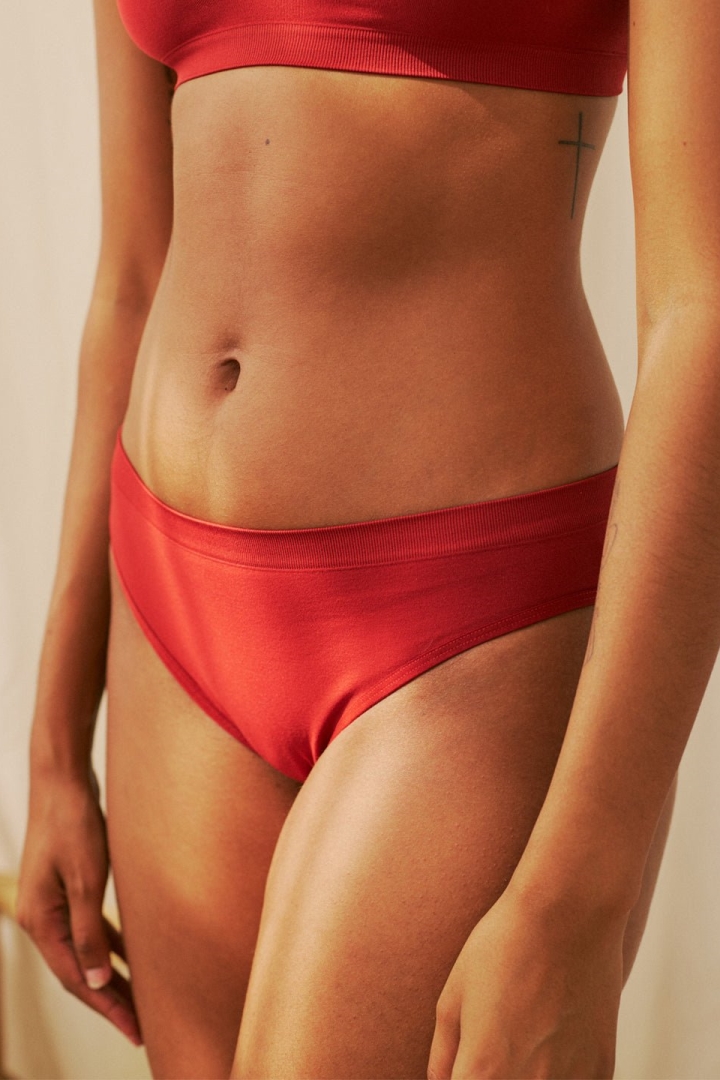 TWOTHIRDS womens vegan Briefs Pourewa Red