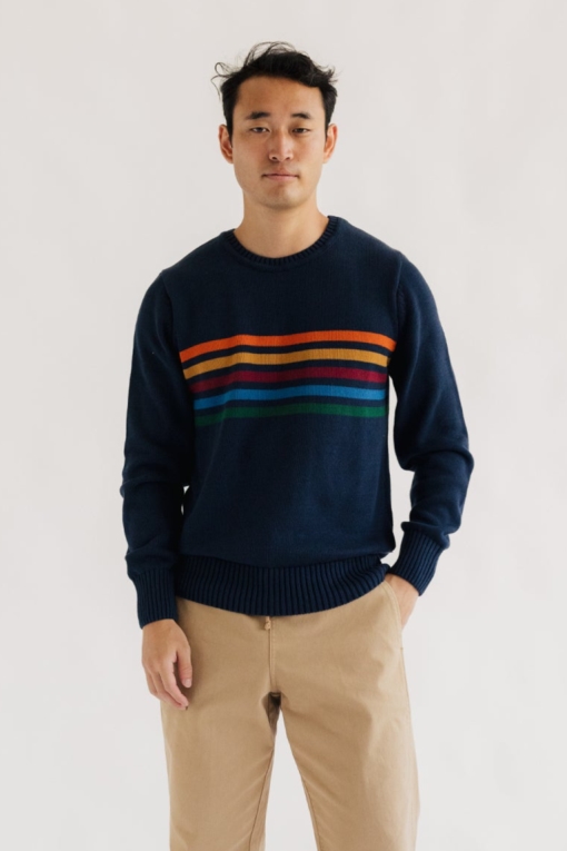 TWOTHIRDS Herren vegan Pullover Wachtel Marineblau