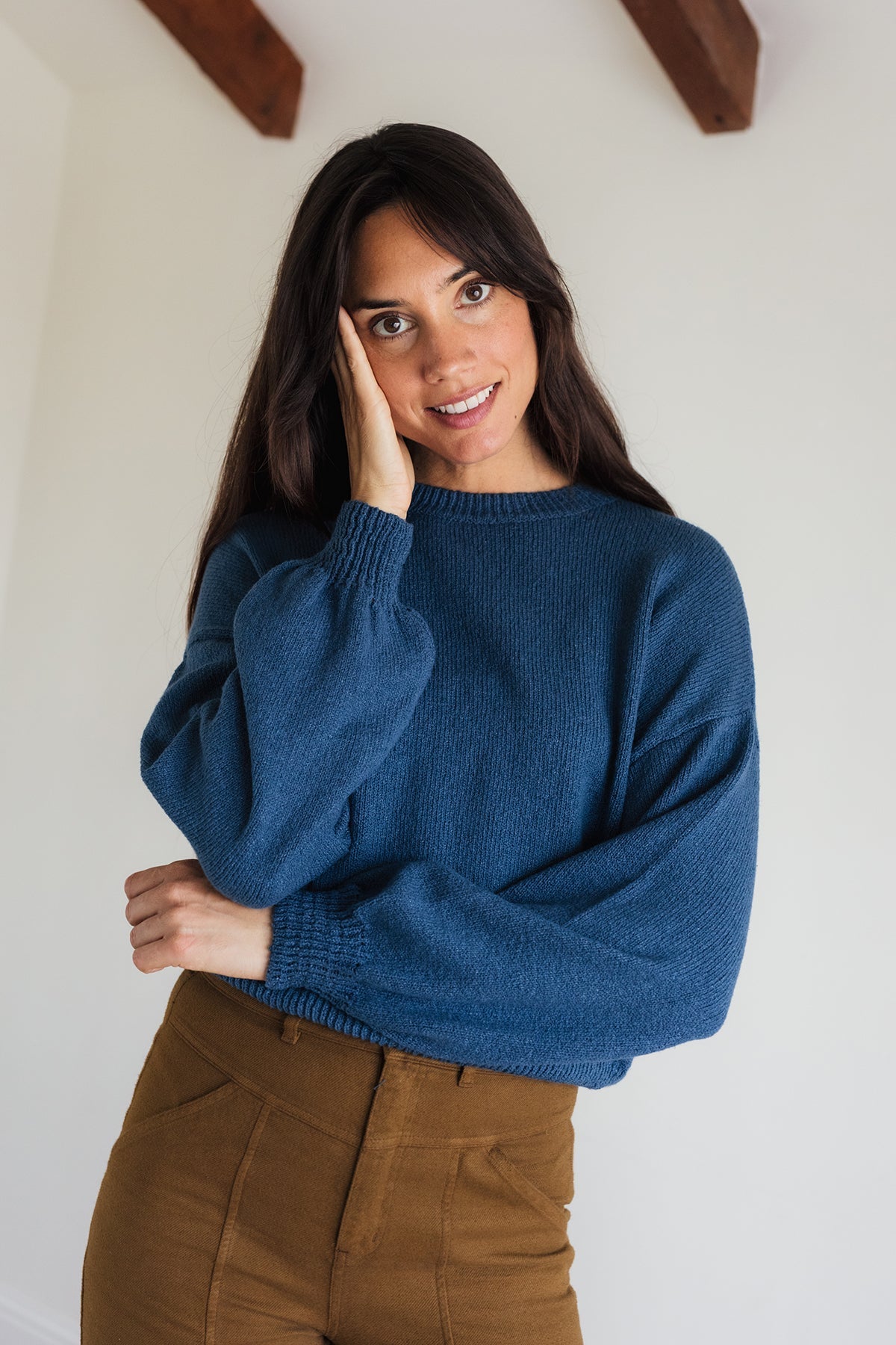 TWOTHIRDS Damen vegan Pullover Pinedo Blau