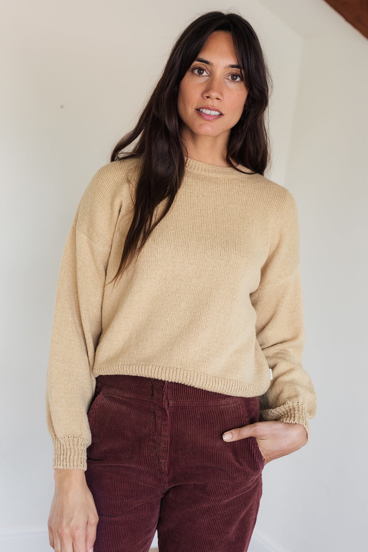 TWOTHIRDS Damen vegan Pullover Pinedo Beige