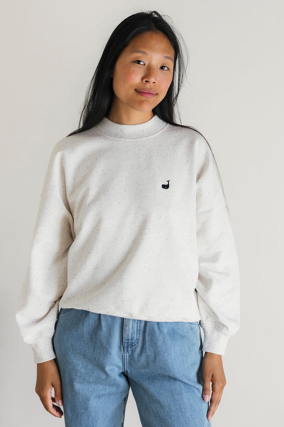 TWOTHIRDS womens vegan Sweatshirt Bobitz Ecru Multicolour Neps