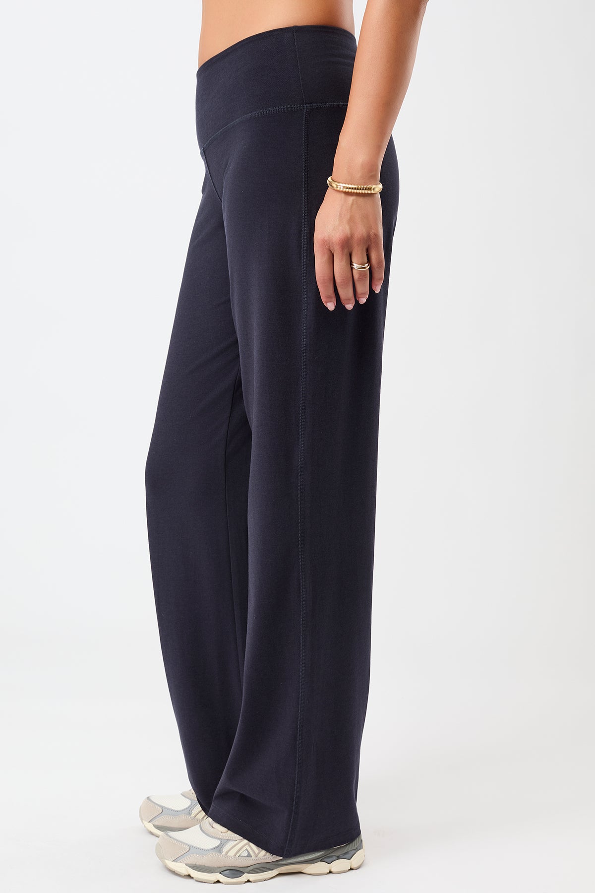 MANDALA womens vegan Pants Wide Leg Night Sky Blue