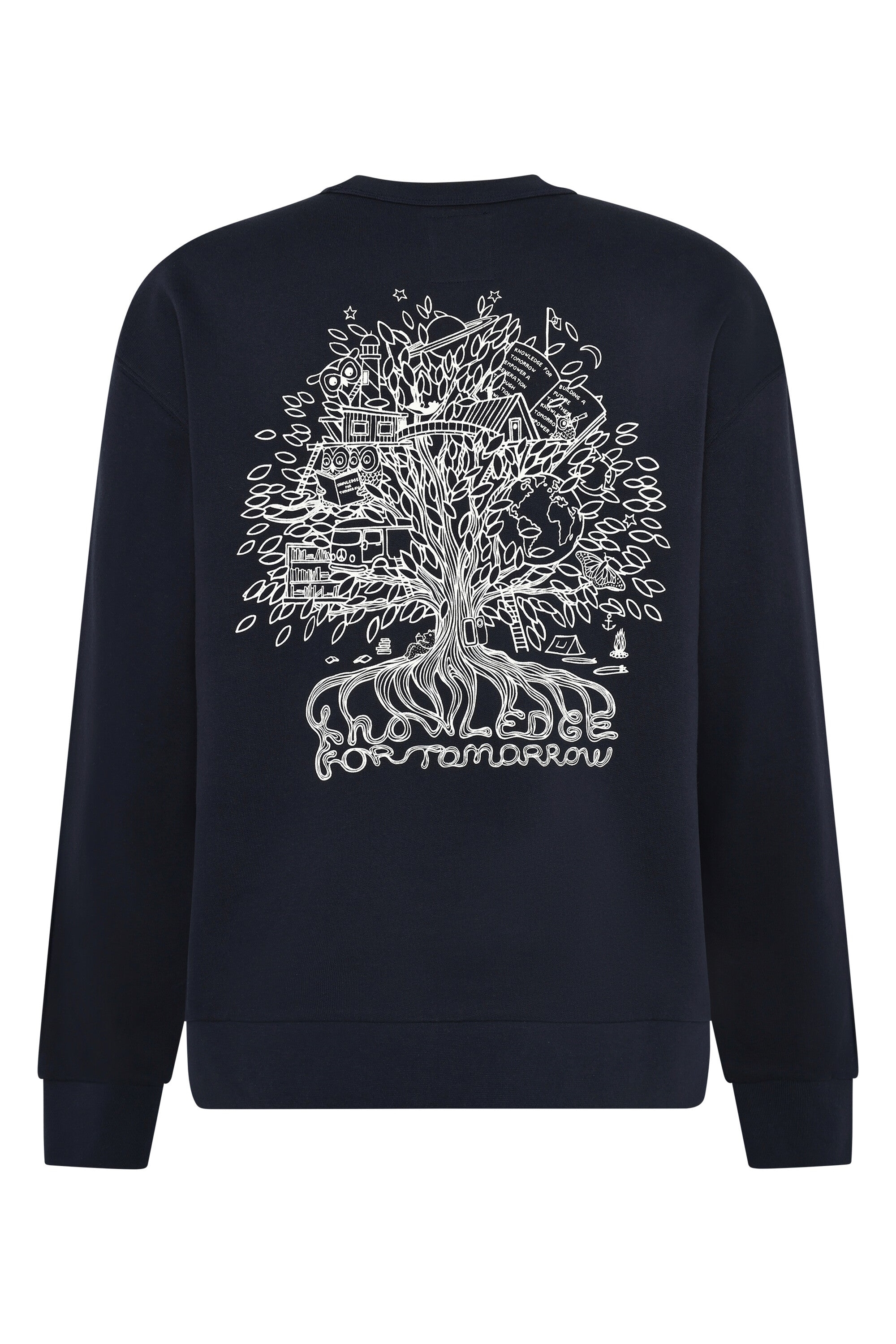 KnowledgeCotton Apparel Herren vegan Sweatshirt Sos Rundhalsausschnitt RÃ¼cken Print Night Sky