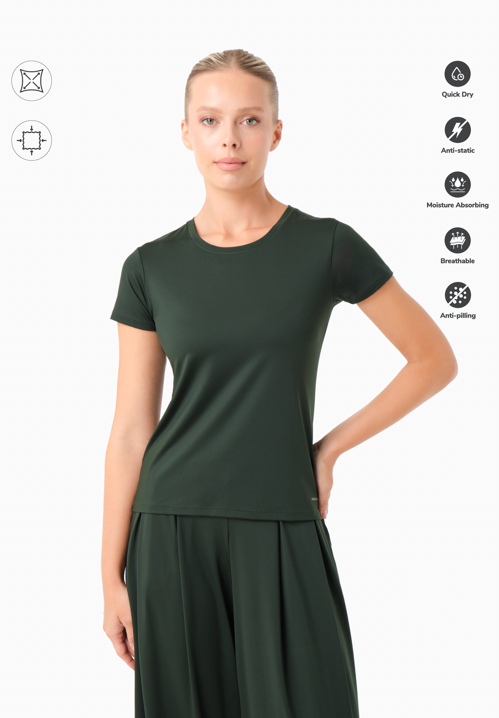 ORGANICATION womens vegan T-Shirt Tattum Amazonas Green