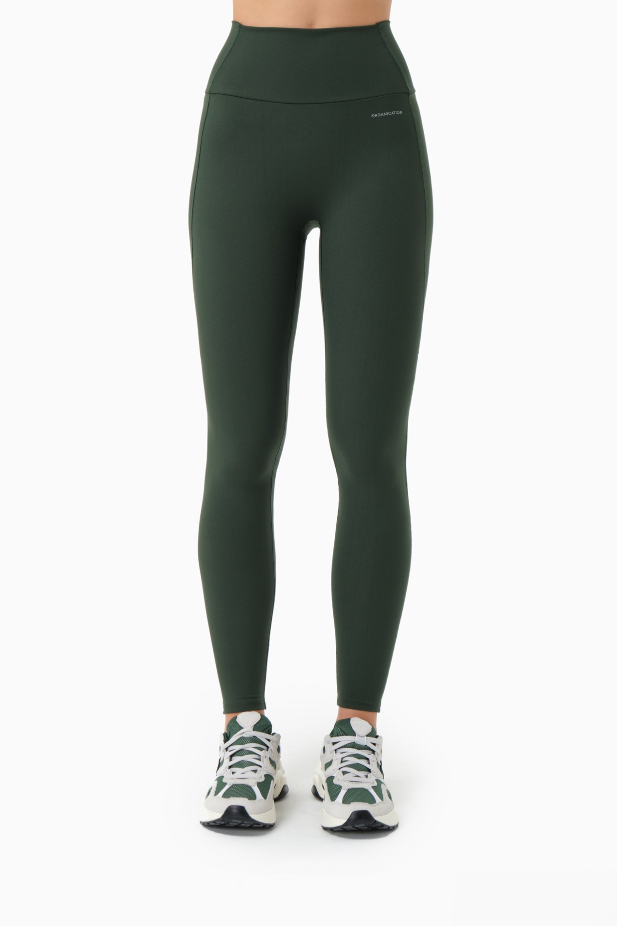 Image of ORGANICATION dames vegan Legging High Waist Linnda Amazonas Groen