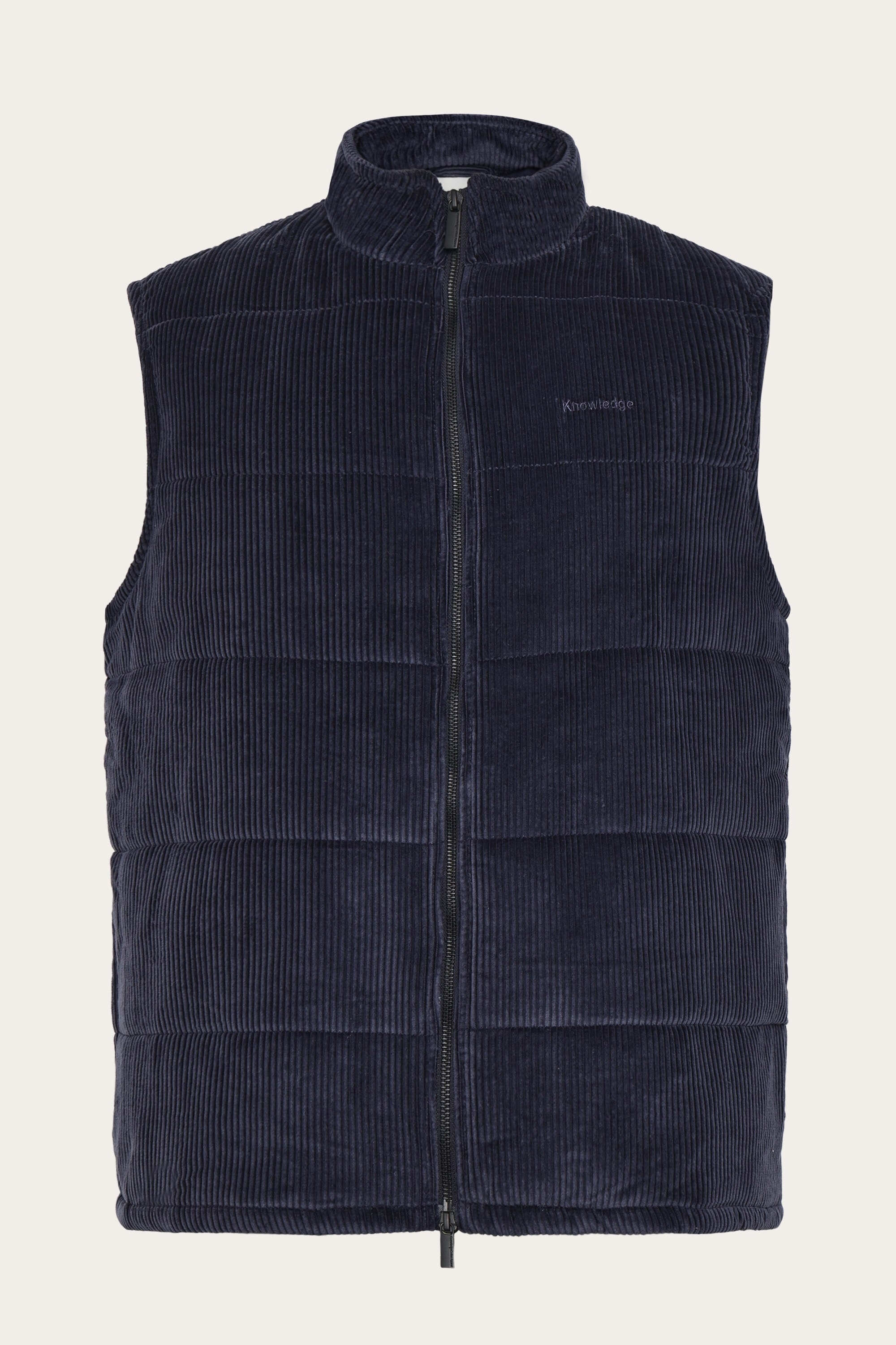 KnowledgeCotton Apparel Herren vegan Weste Corduroy Night Sky